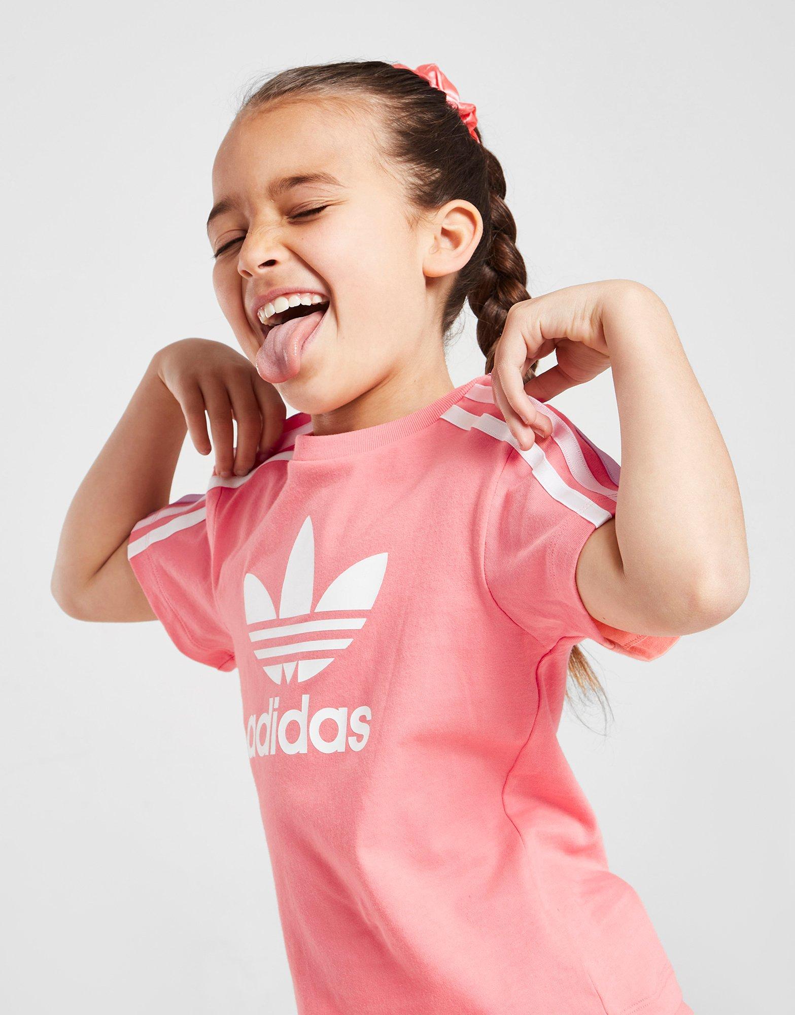 adidas Originals Girls' Tri Stripe T-Shirt/Shorts Set Children