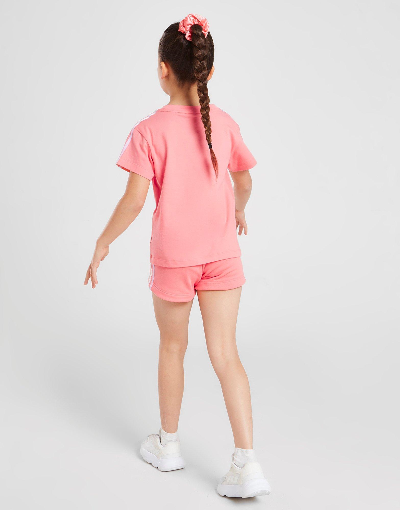 adidas Originals Girls' Tri Stripe T-Shirt/Shorts Set Children