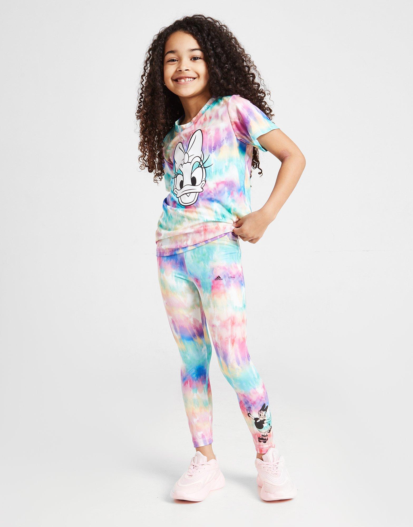 adidas Girls' Daisy Duck Tie Dye Leggings Children