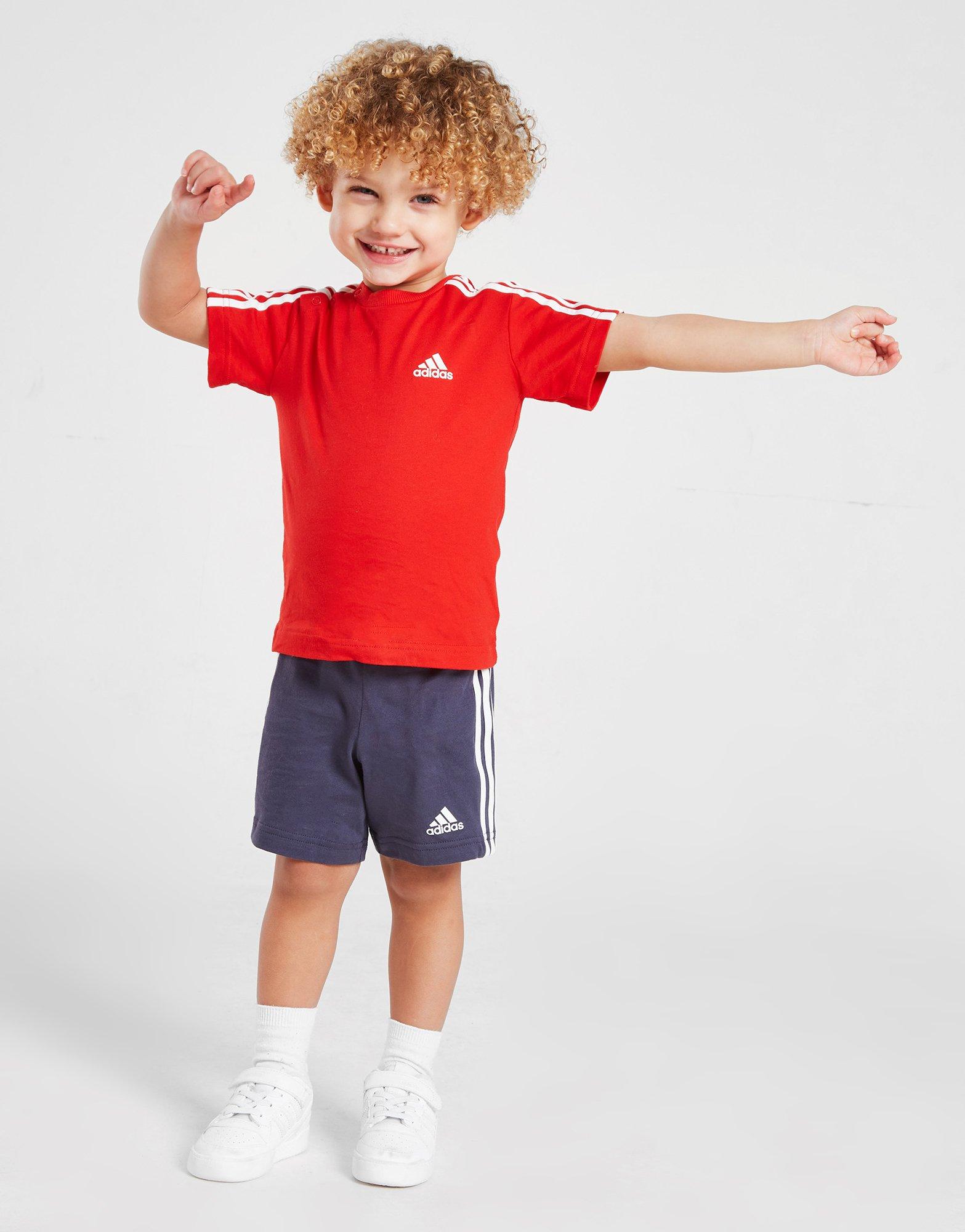 adidas Badge Of Sport 3-Stripes T-Shirt/Shorts Set Infant