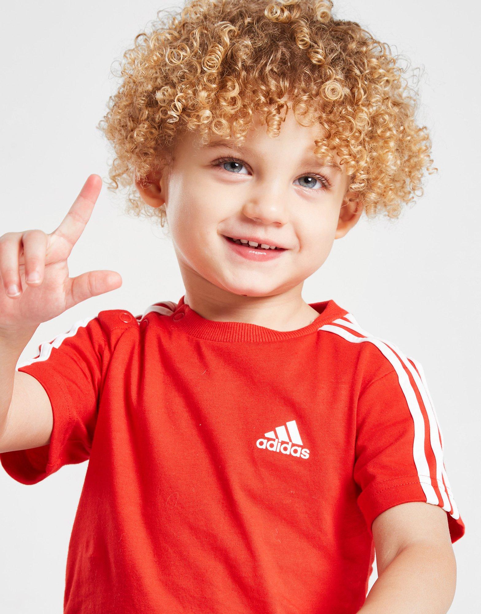 adidas Badge Of Sport 3-Stripes T-Shirt/Shorts Set Infant
