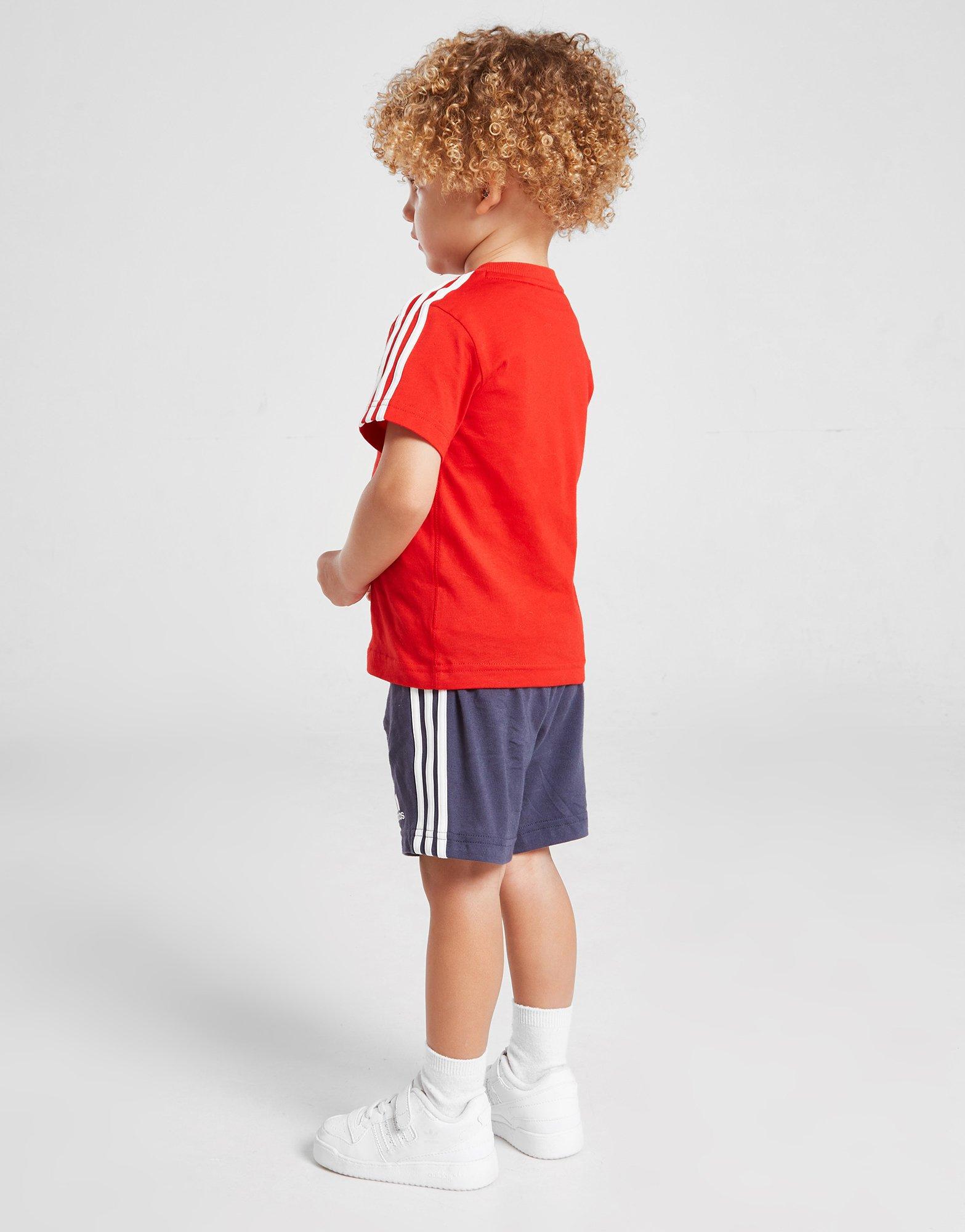 adidas Badge Of Sport 3-Stripes T-Shirt/Shorts Set Infant