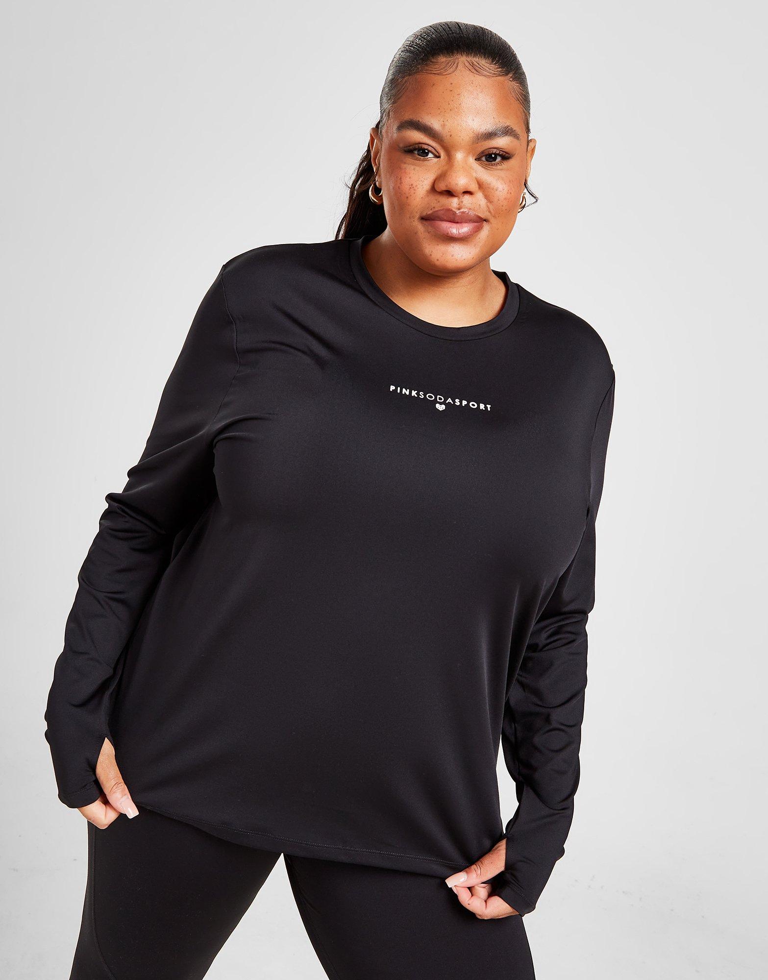Pink Soda Sport Essential Plus Size Long Sleeve Top