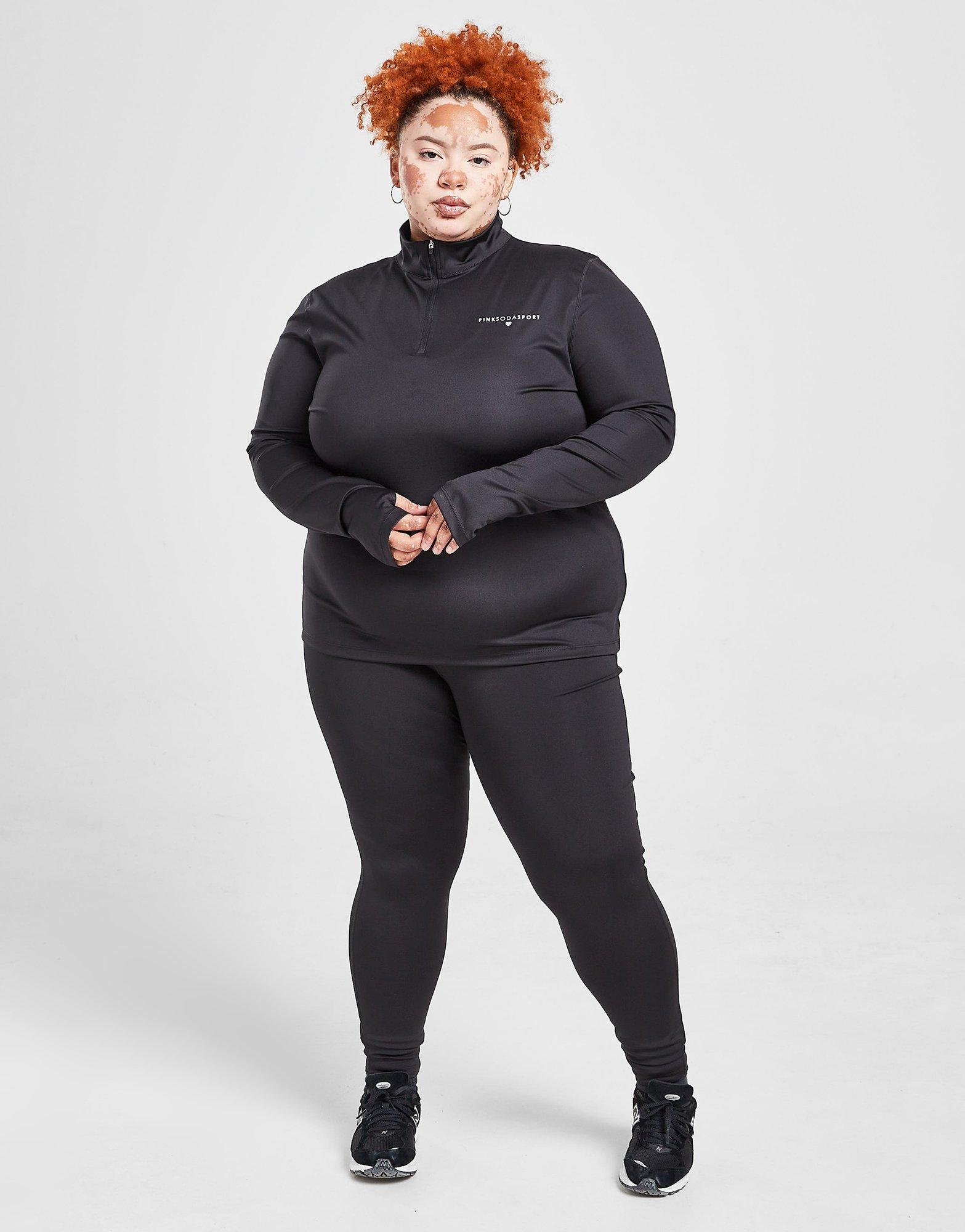 Pink Soda Sport Plus Size Essentials 1/4 Zip Top