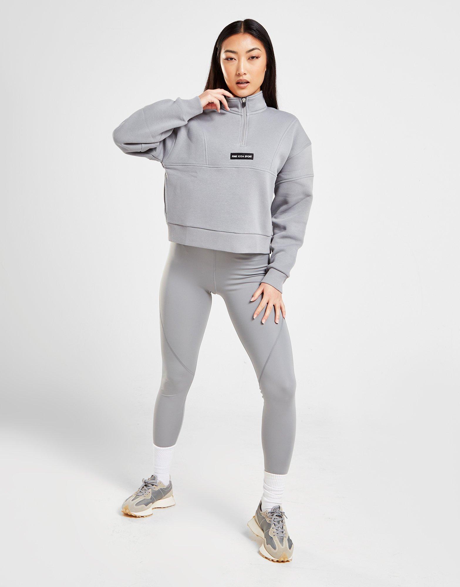 Pink Soda Sport Pipe Boyfriend 1/4 Zip Sweatshirt