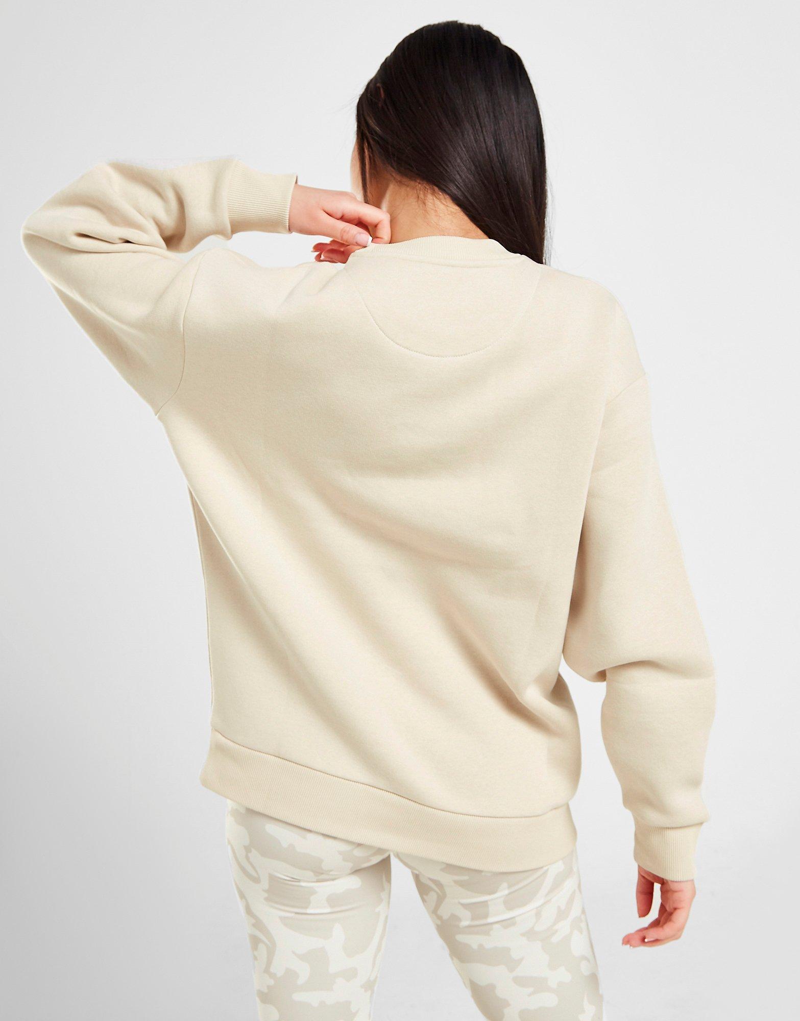 Pink Soda Sport Badge Boyfriend Crew Sweatshirt