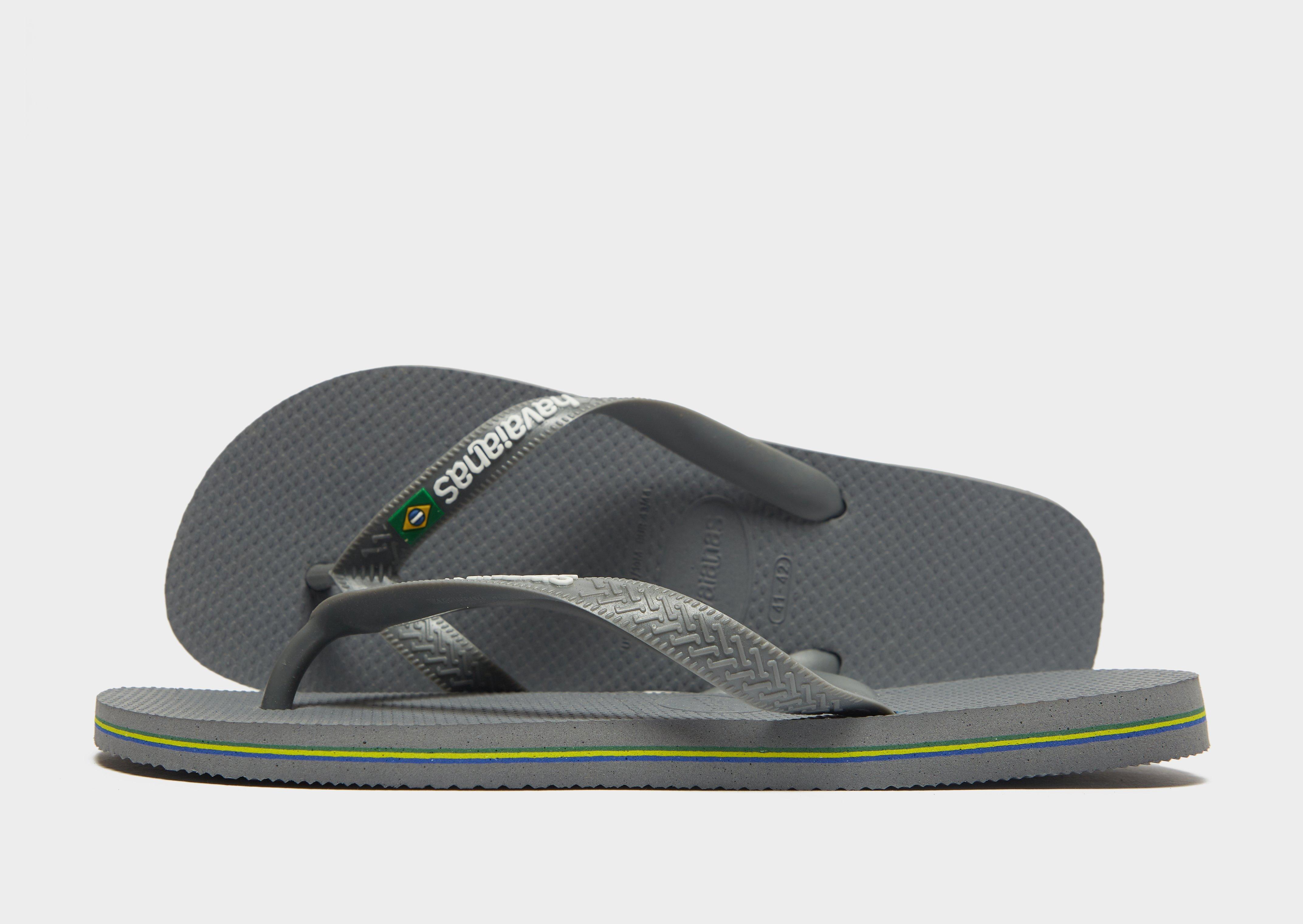 Grey Havaianas Brazil Logo Flip Flops JD Sports Global