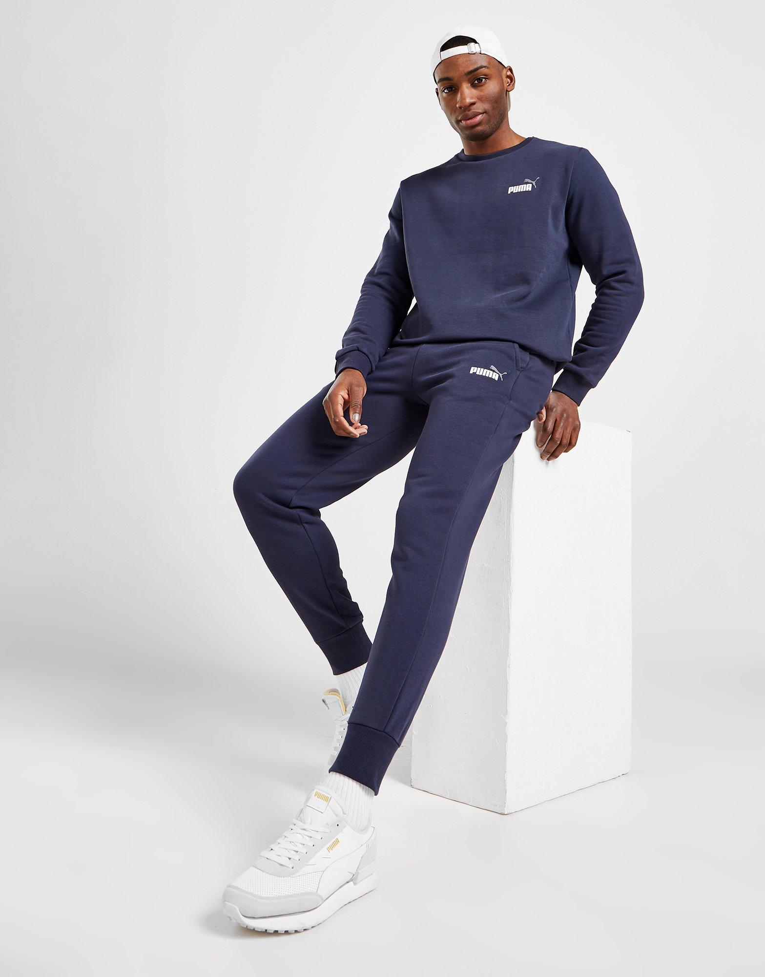 puma core fleece joggers blue