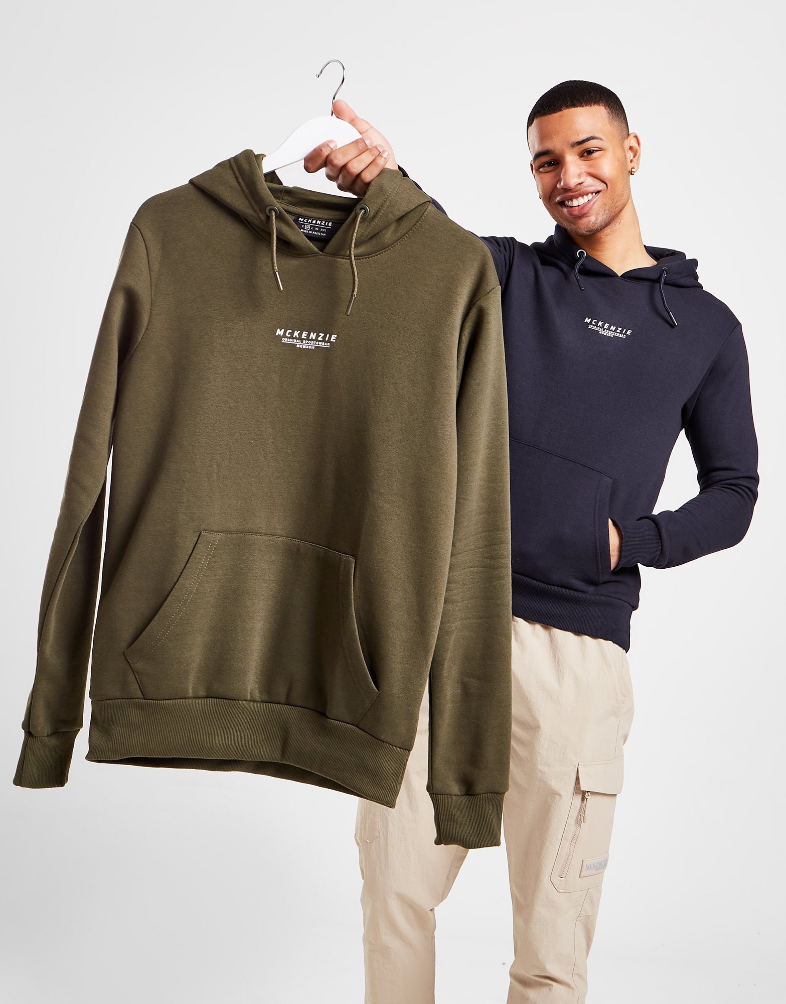 Blauw McKenzie 2 Pack Essential Overhead Hoodies JD Sports