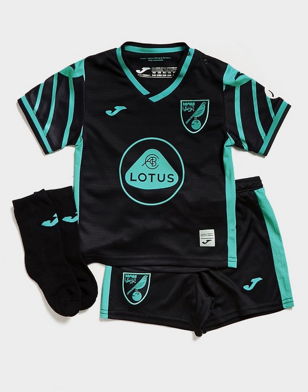 Joma Norwich City Fc 21 22 Away Kit Neonato In Nero Jd Sports