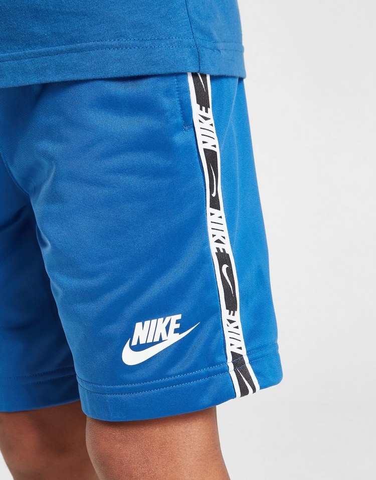 Blue Nike Swoosh Tape T-Shirt/Shorts Set Children | JD Sports UK