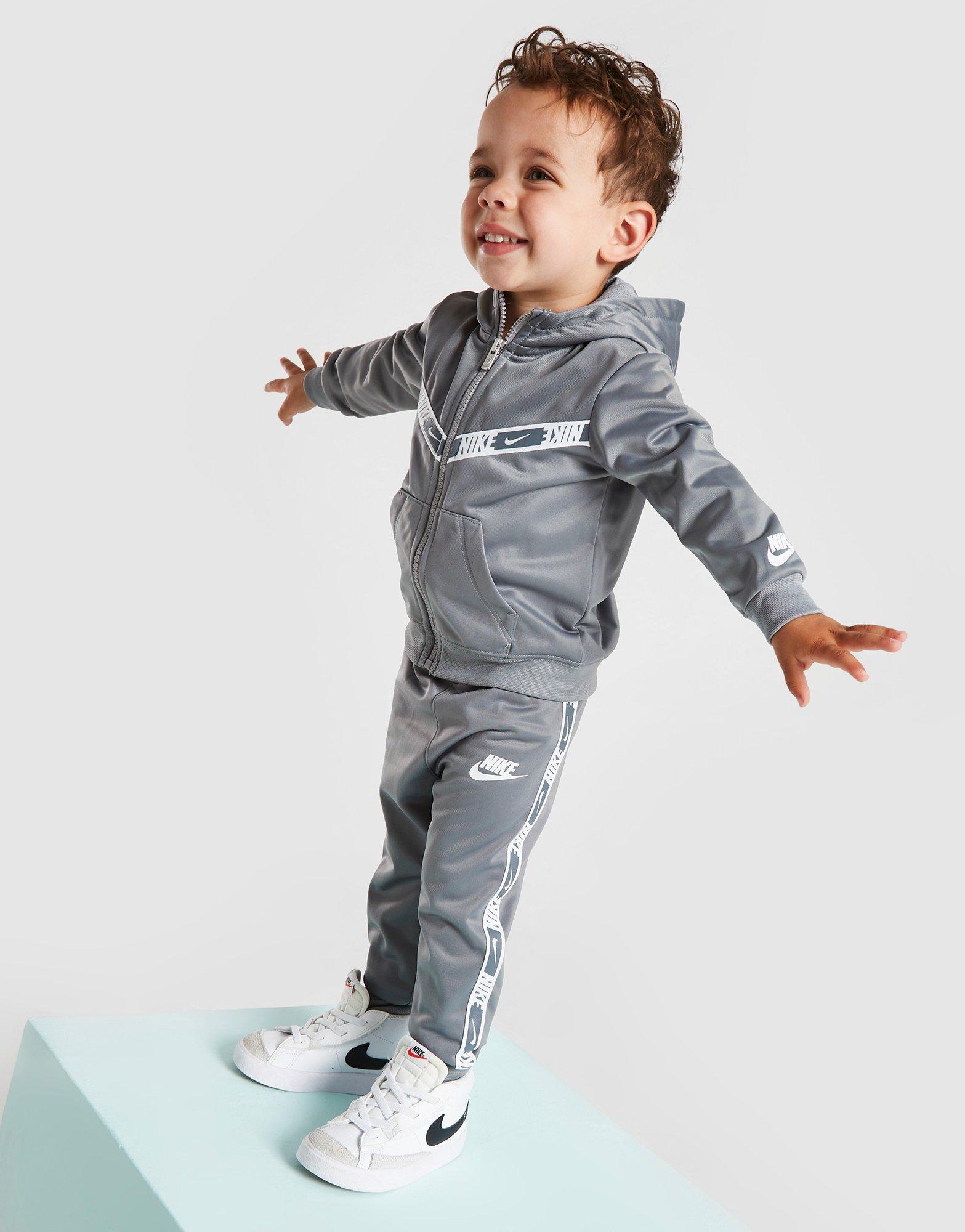 nike swoosh tape tracksuit junior