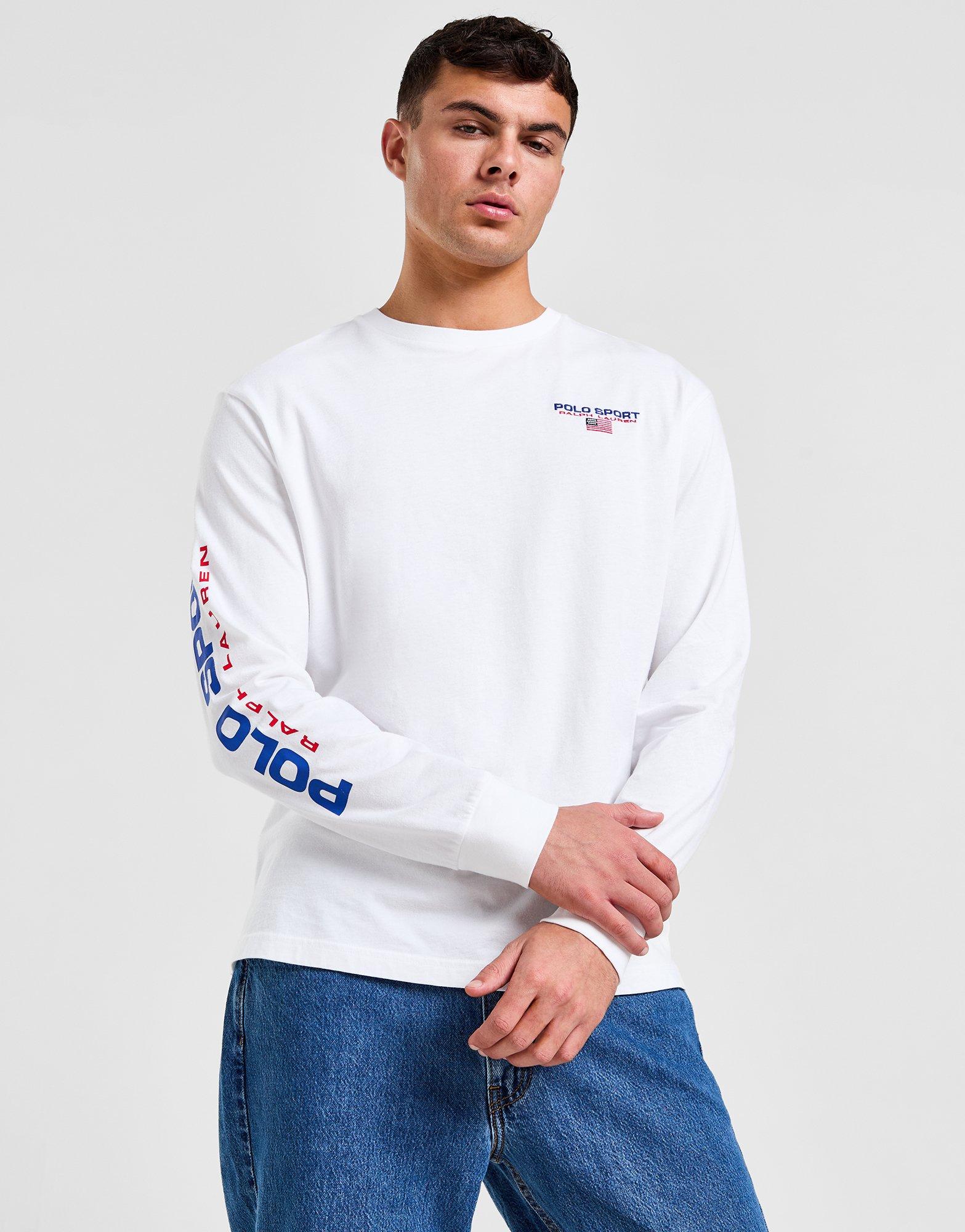 White Polo Ralph Lauren Polo Sport Long Sleeve T-Shirt | JD Sports UK