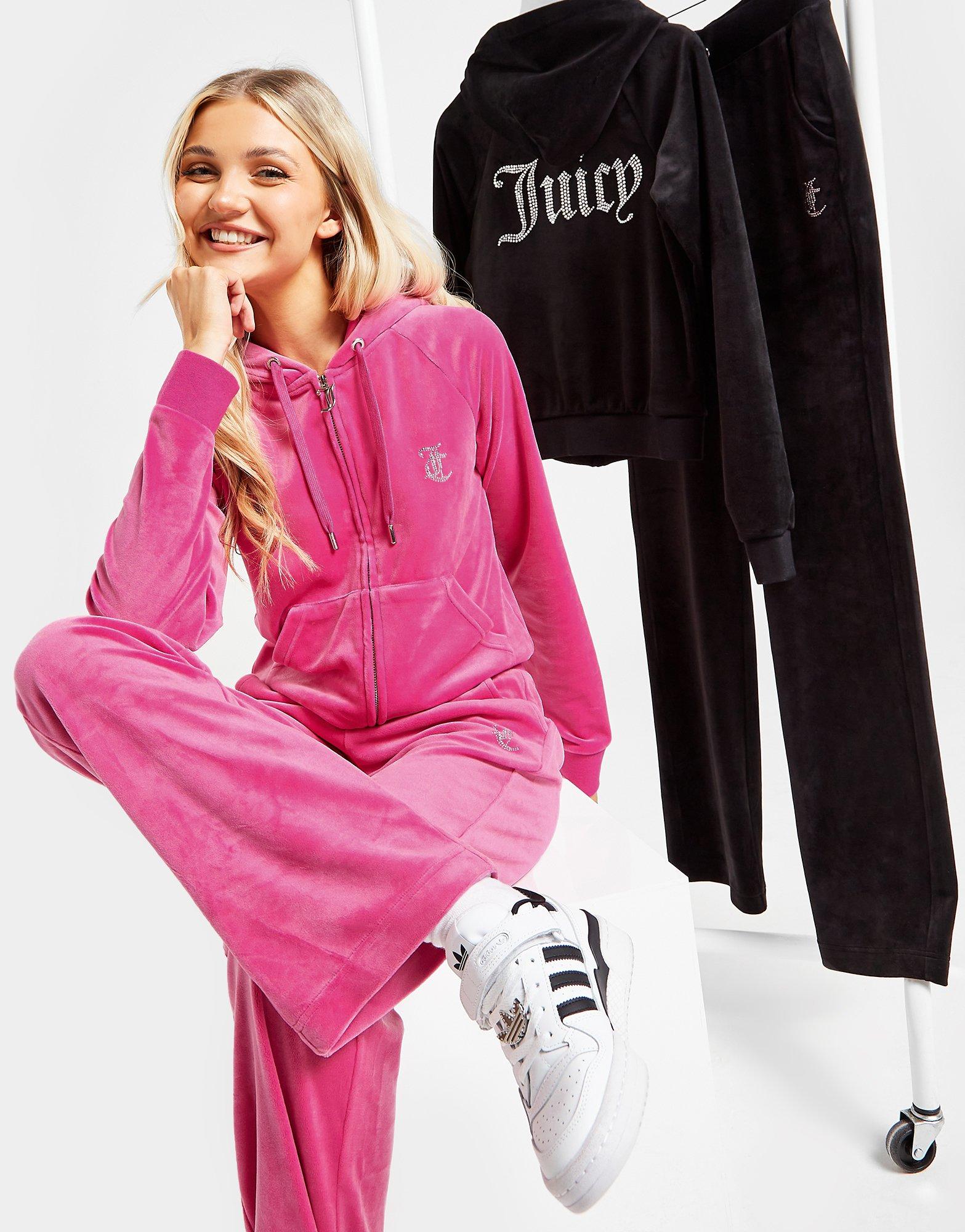 Juicy Couture Diamante Velour Full Zip Hoodie