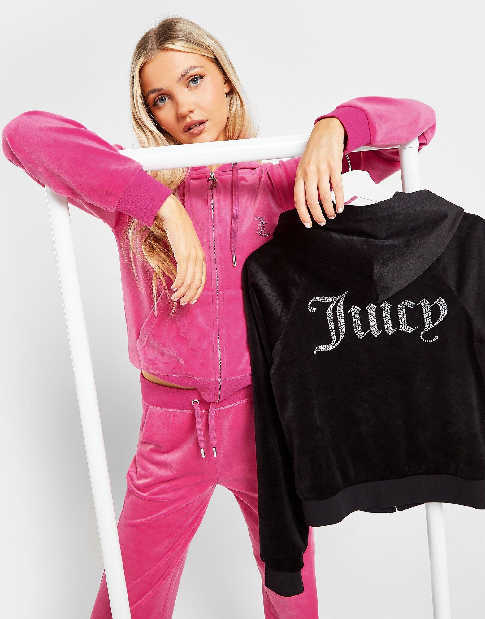 Juicy Couture Diamante Velour Full Zip Hoodie