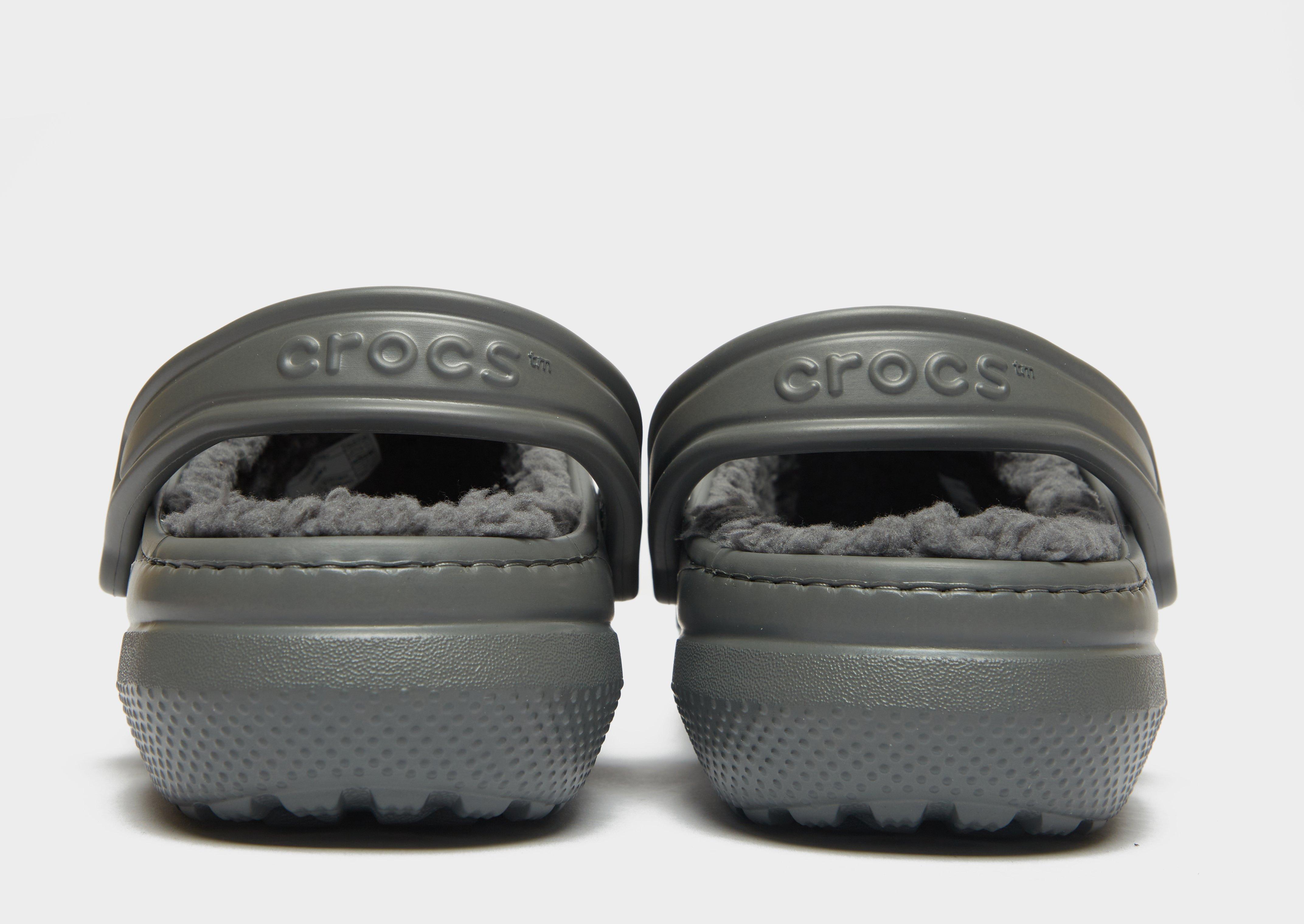 Slate grey lined online crocs