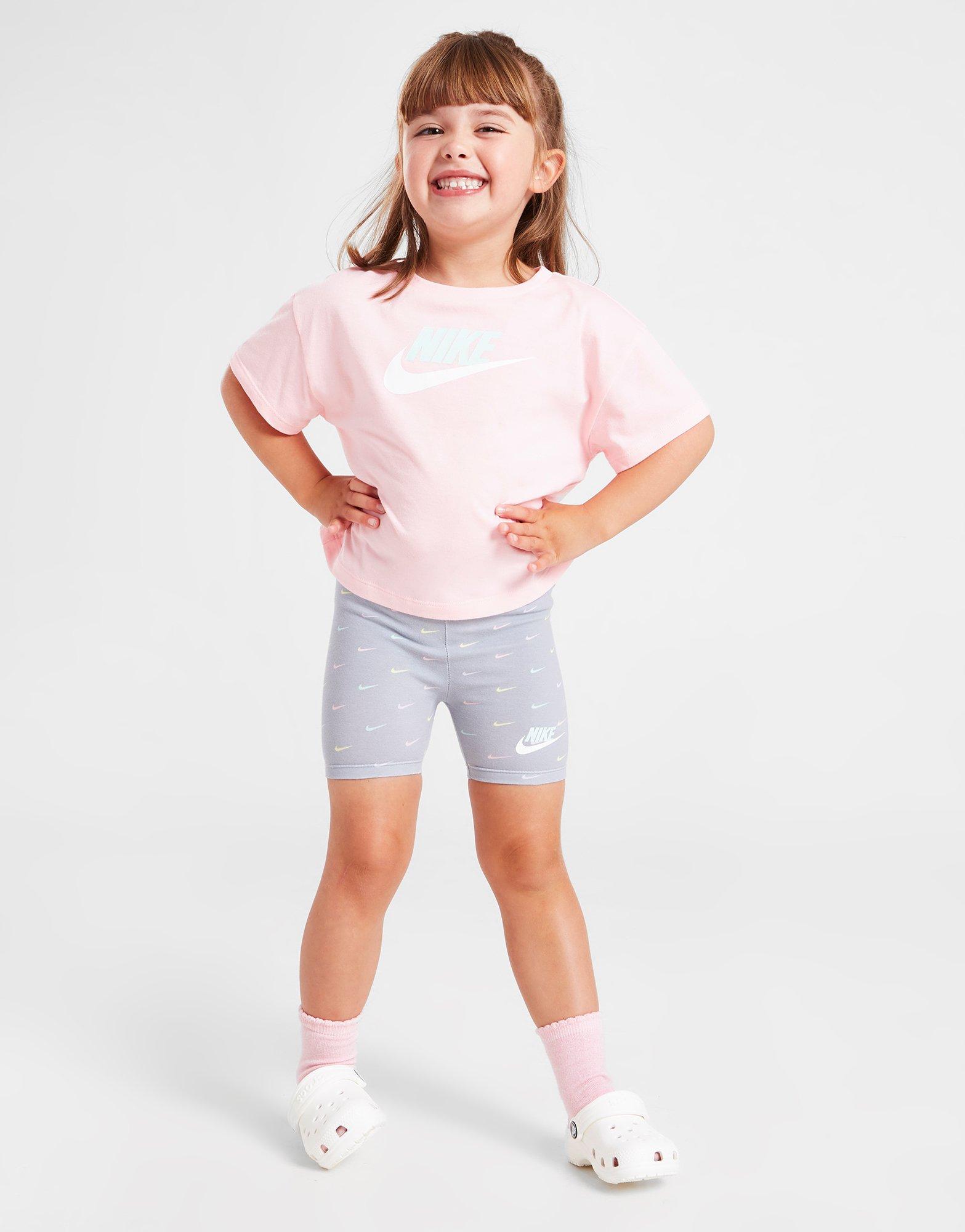 Nike Girls' All Over Print T-Shirt/Shorts Set Infant