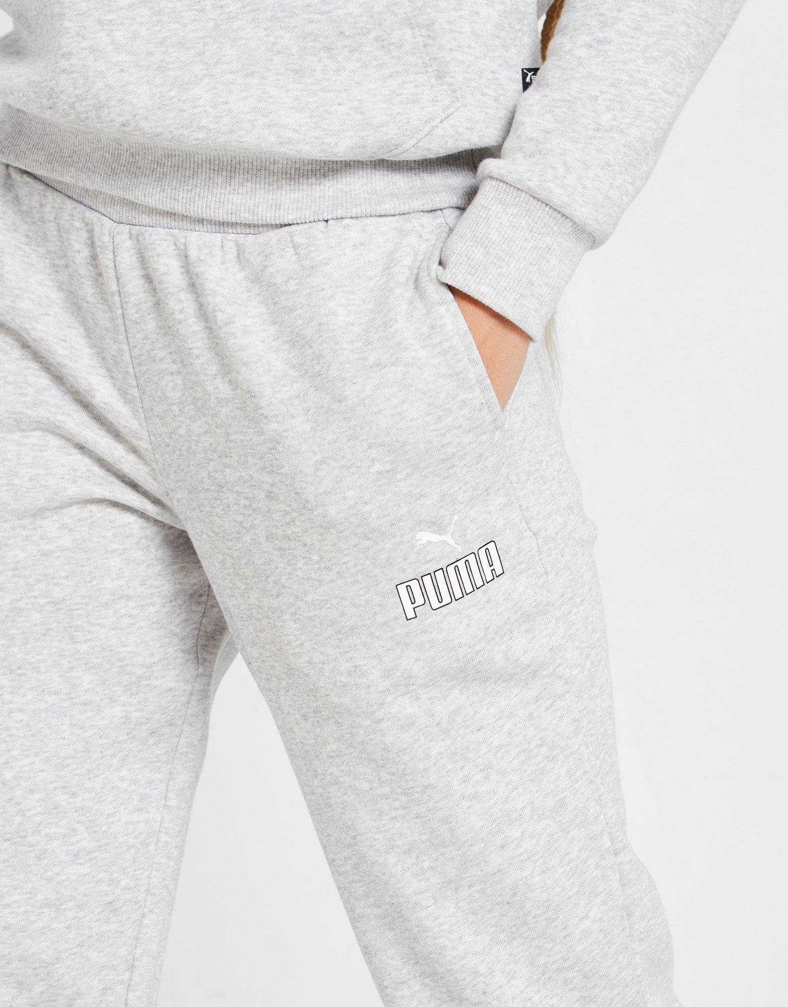 puma core logo tracksuit grey