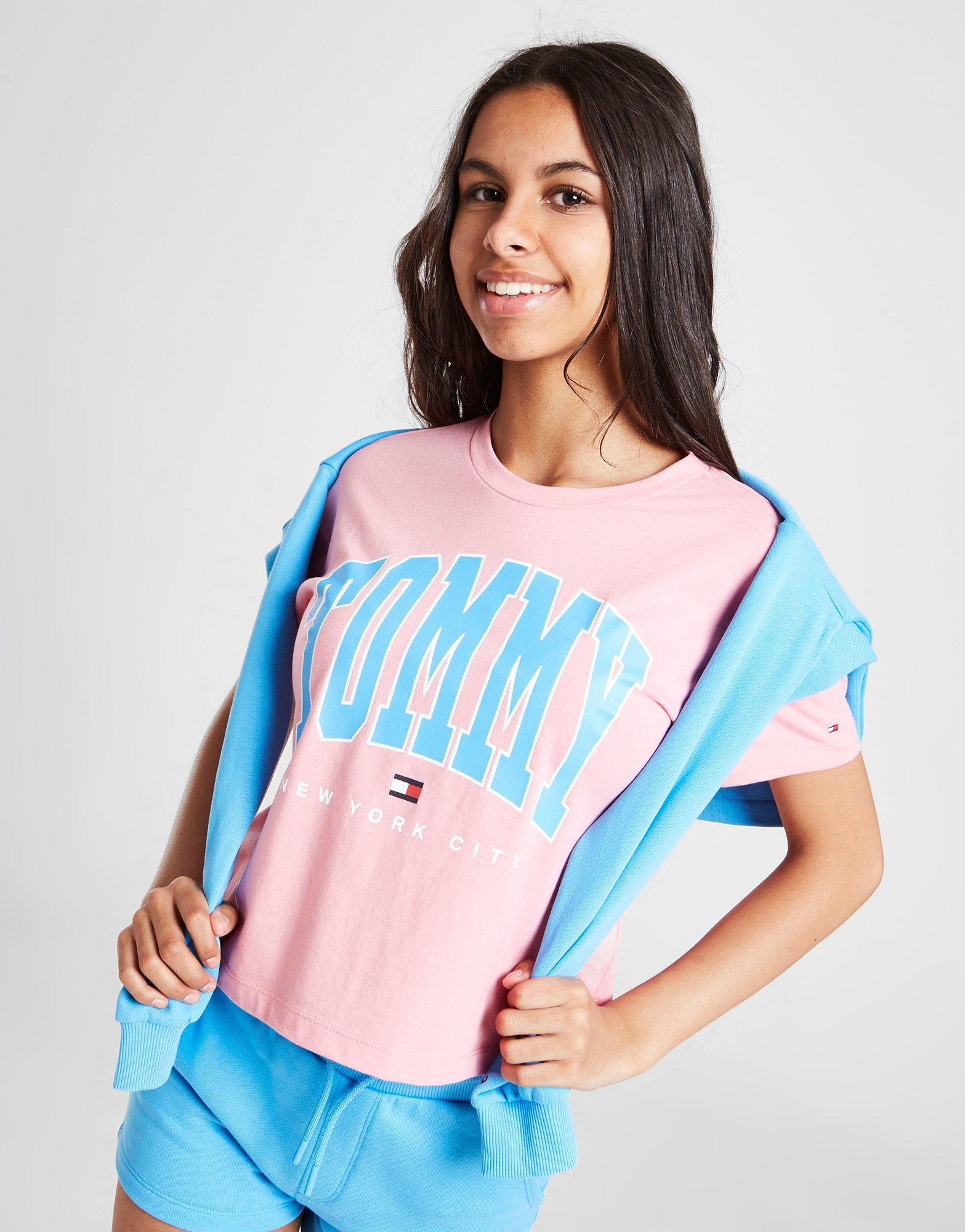 Tommy Hilfiger Girls' Bold Short Sleeve Varsity T-Shirt Junior