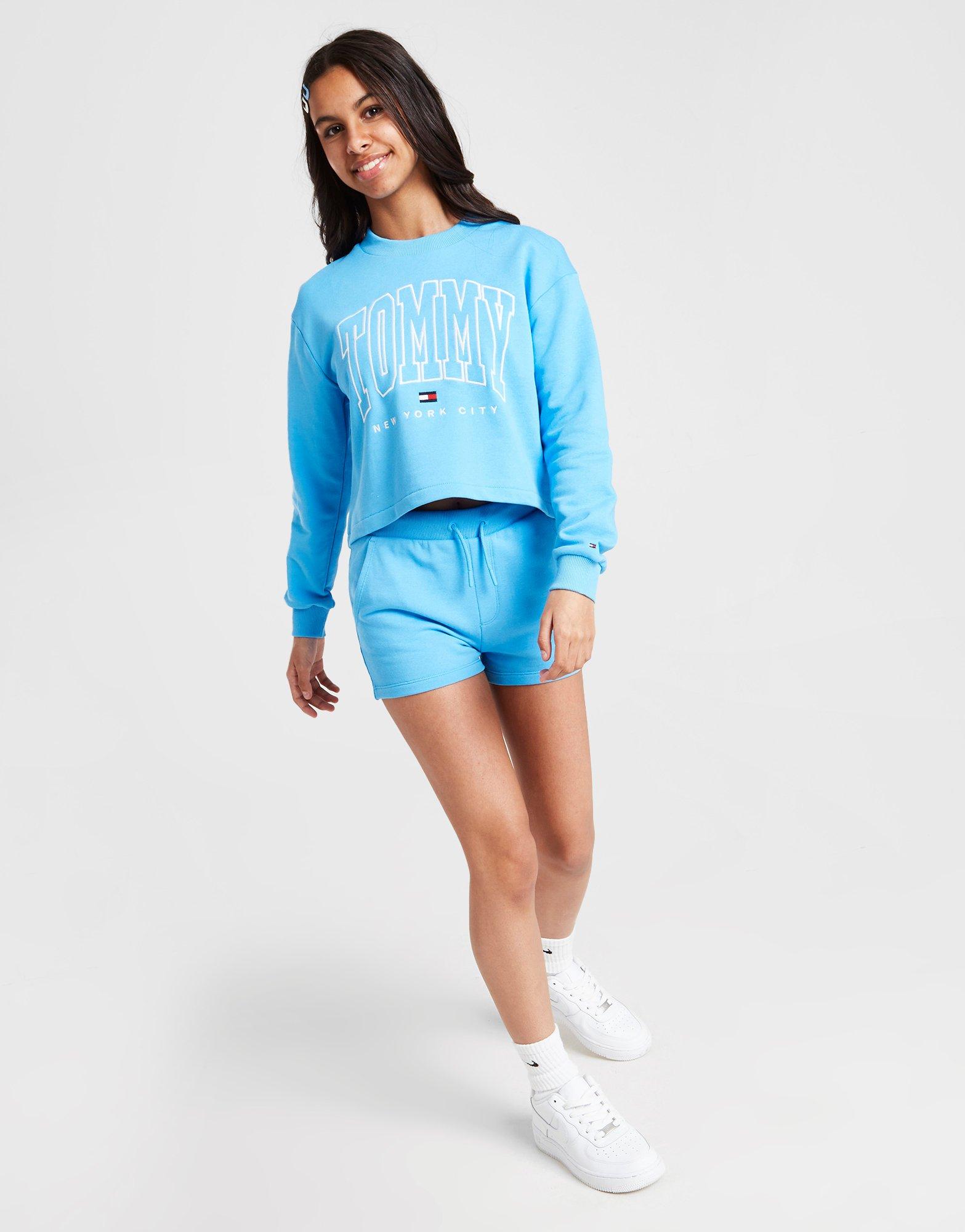 Tommy Hilfiger Girls' Bold Varsity Crop Crew Sweatshirt Junior