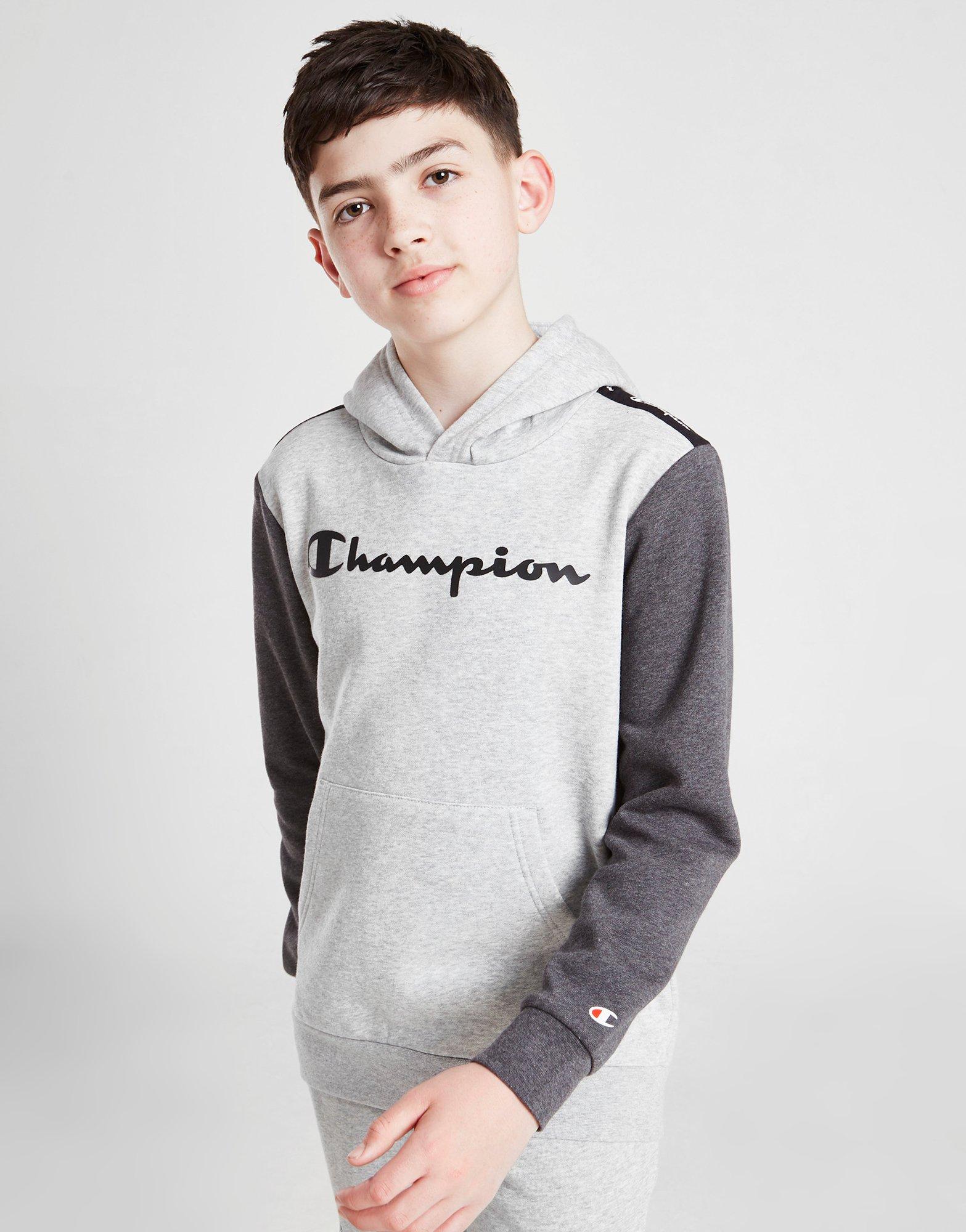 Champion Colour Block Tape Overhead Hoodie Junior