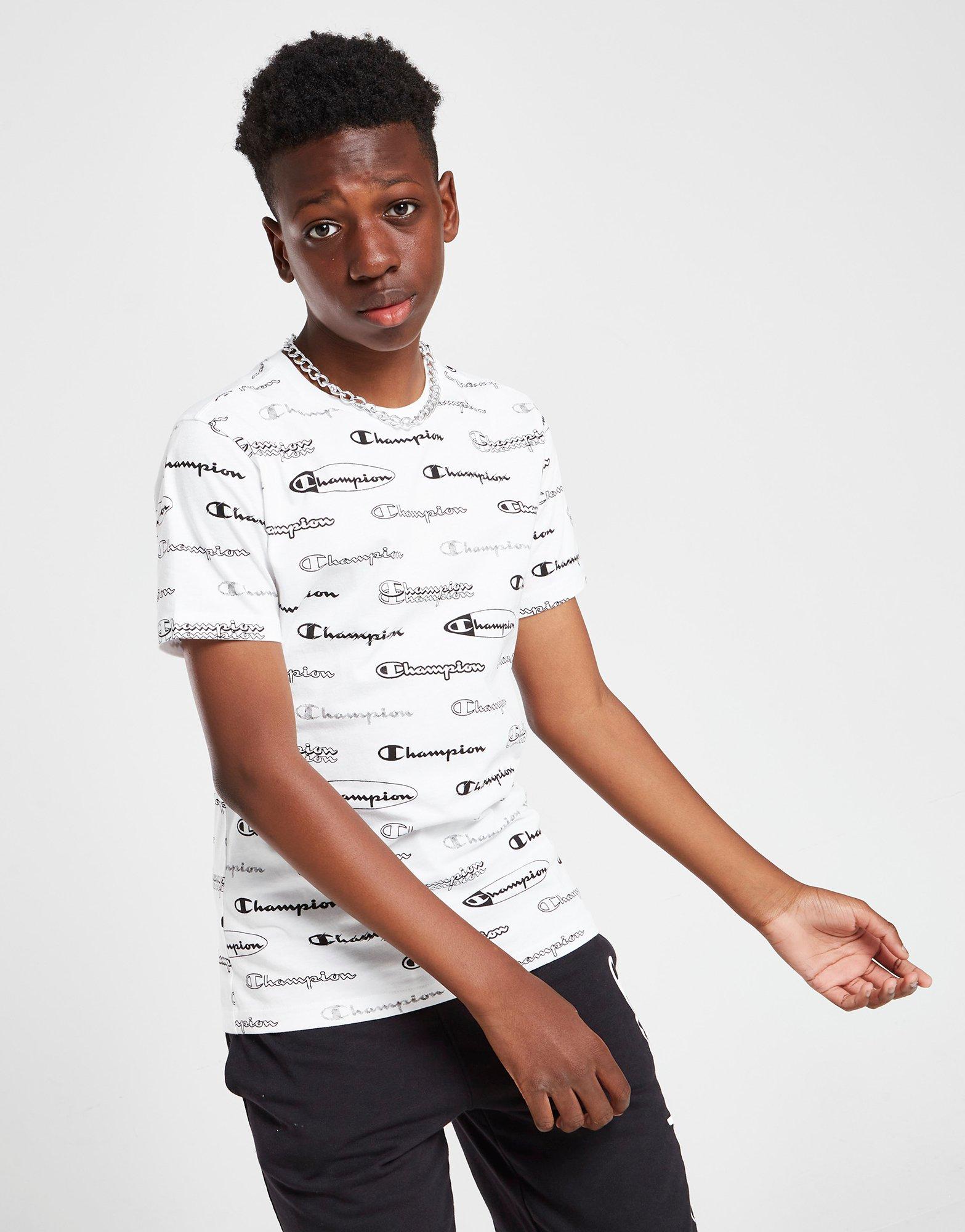 Champion Oval All Over Print T-Shirt Junior