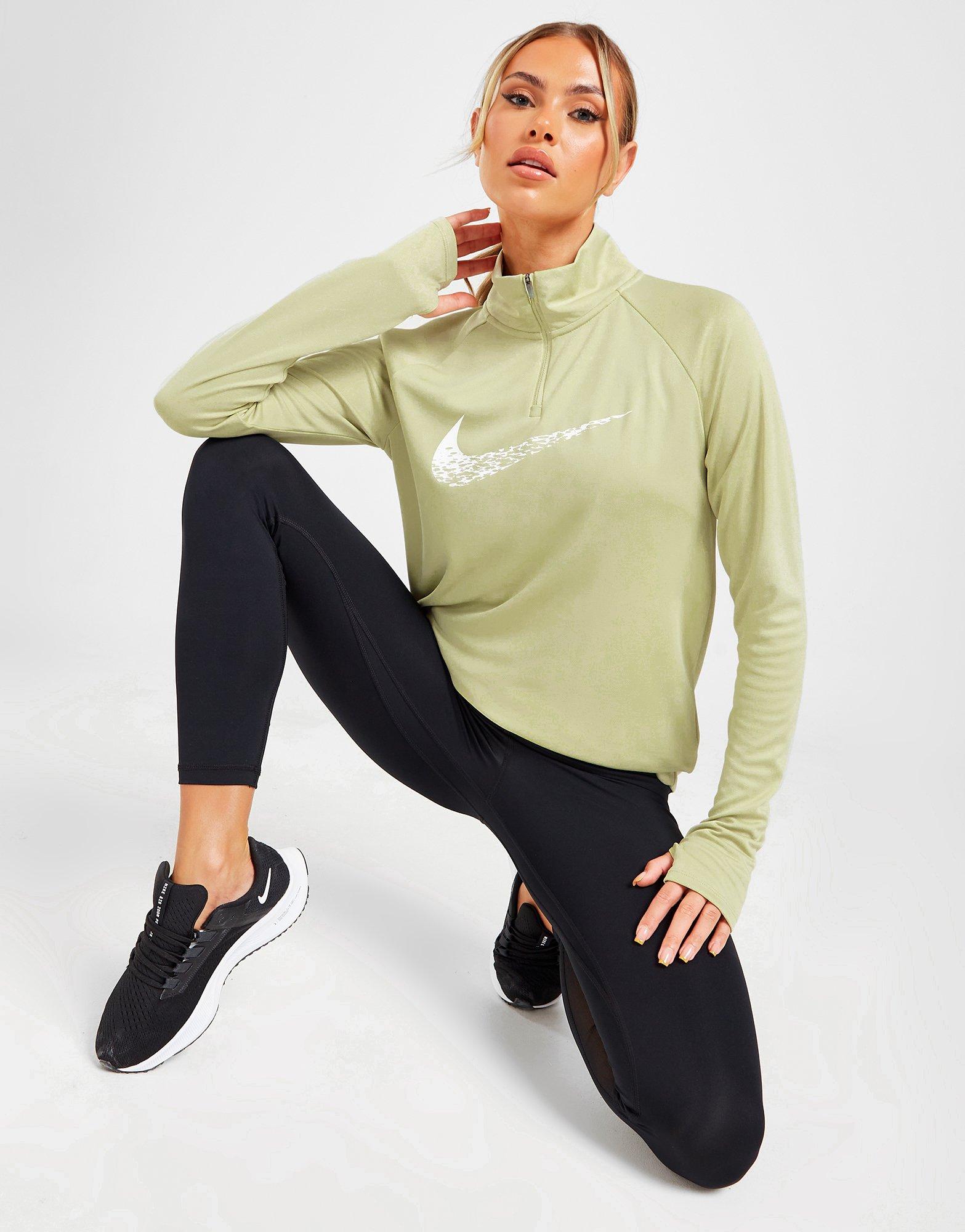 nike running half zip midlayer swoosh top