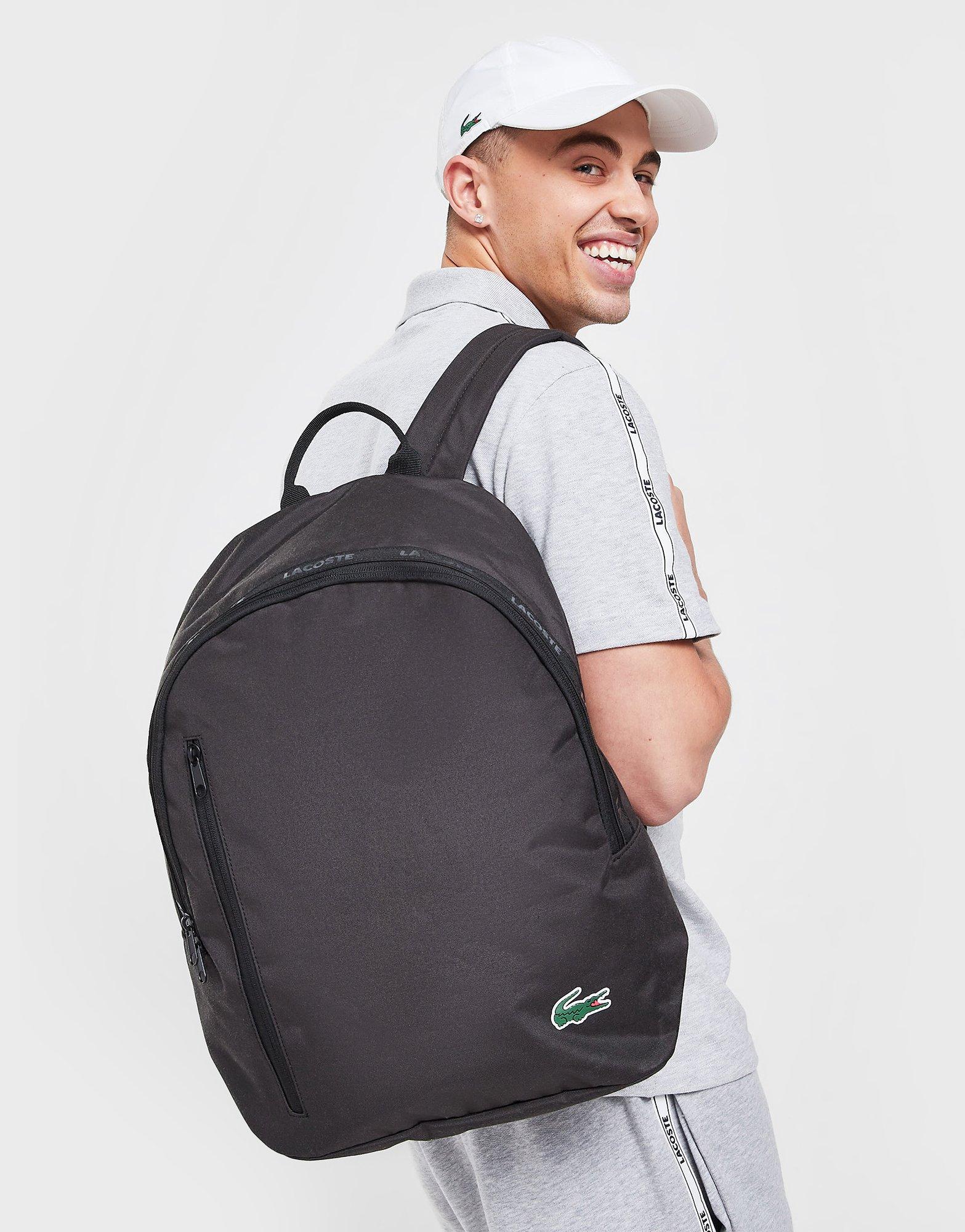 Lacoste Unisex Neocroc Backpack with Zipped Logo Straps - One Size