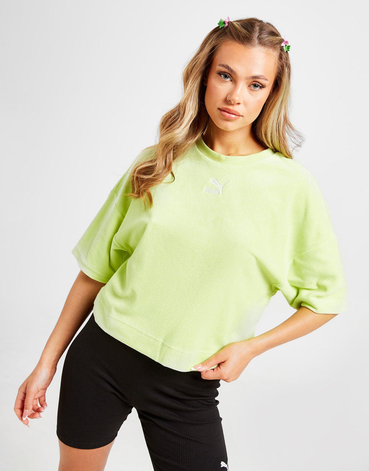 PUMA Classic Crop Towelling T-Shirt