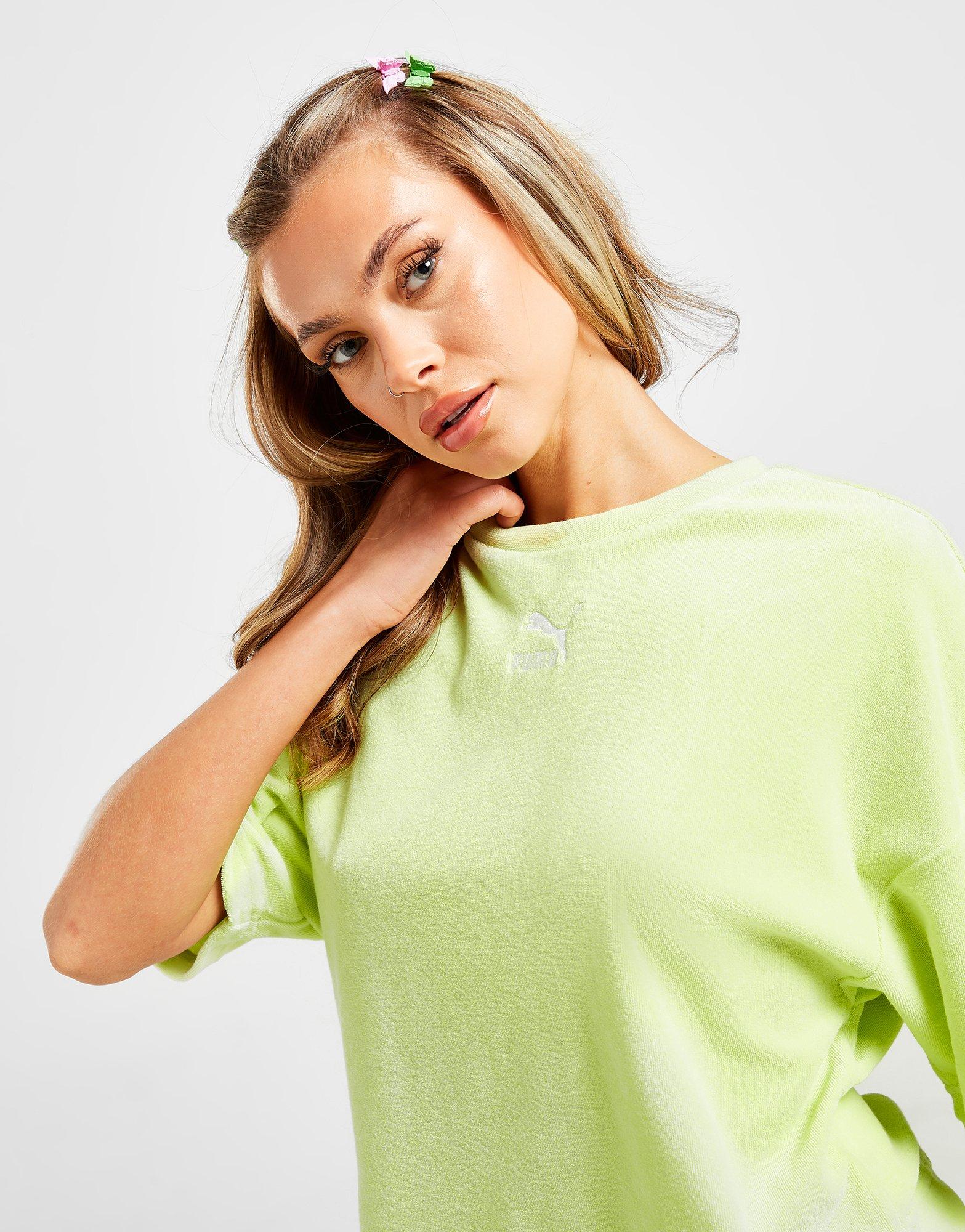 PUMA Classic Crop Towelling T-Shirt