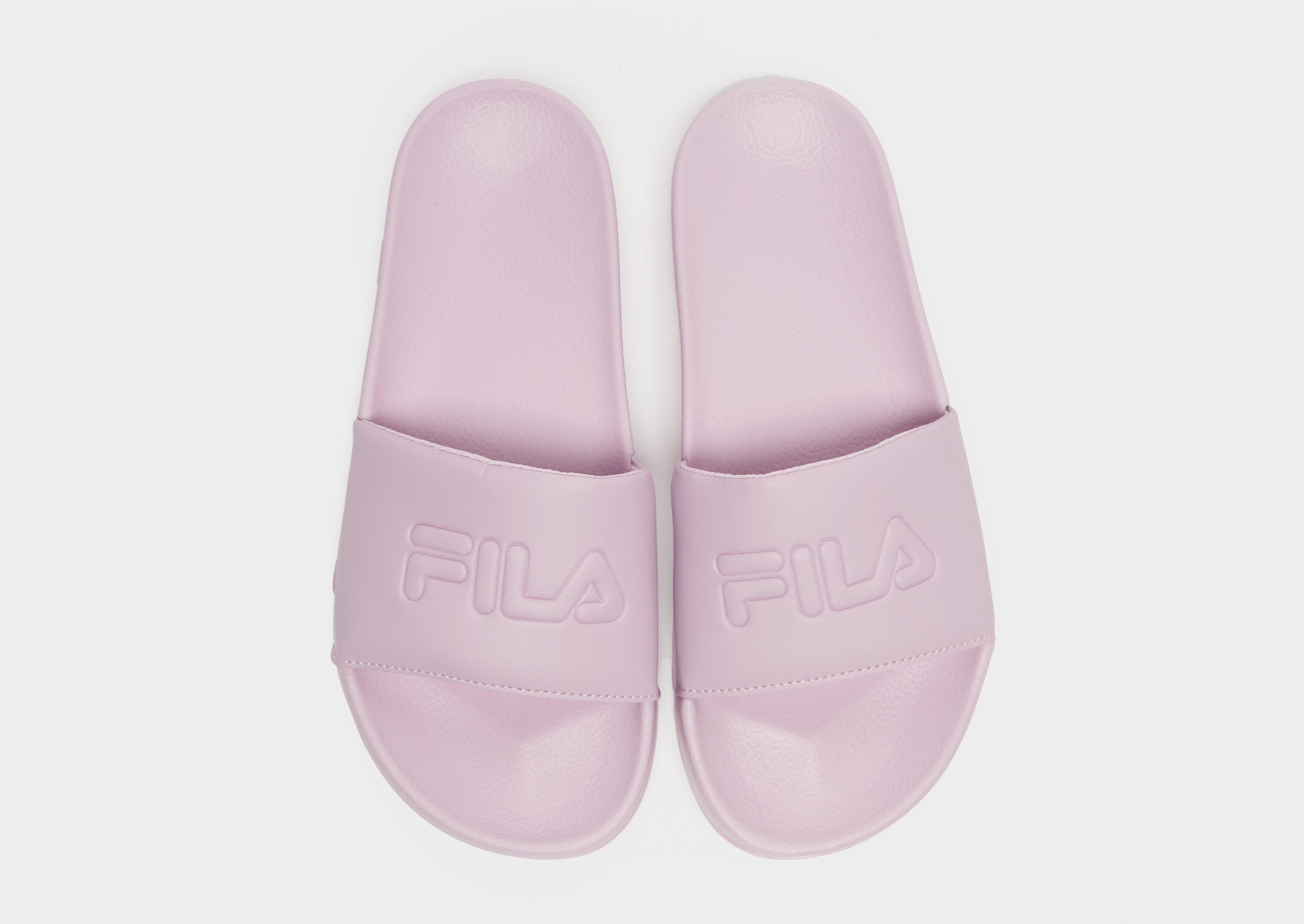 purple fila slides