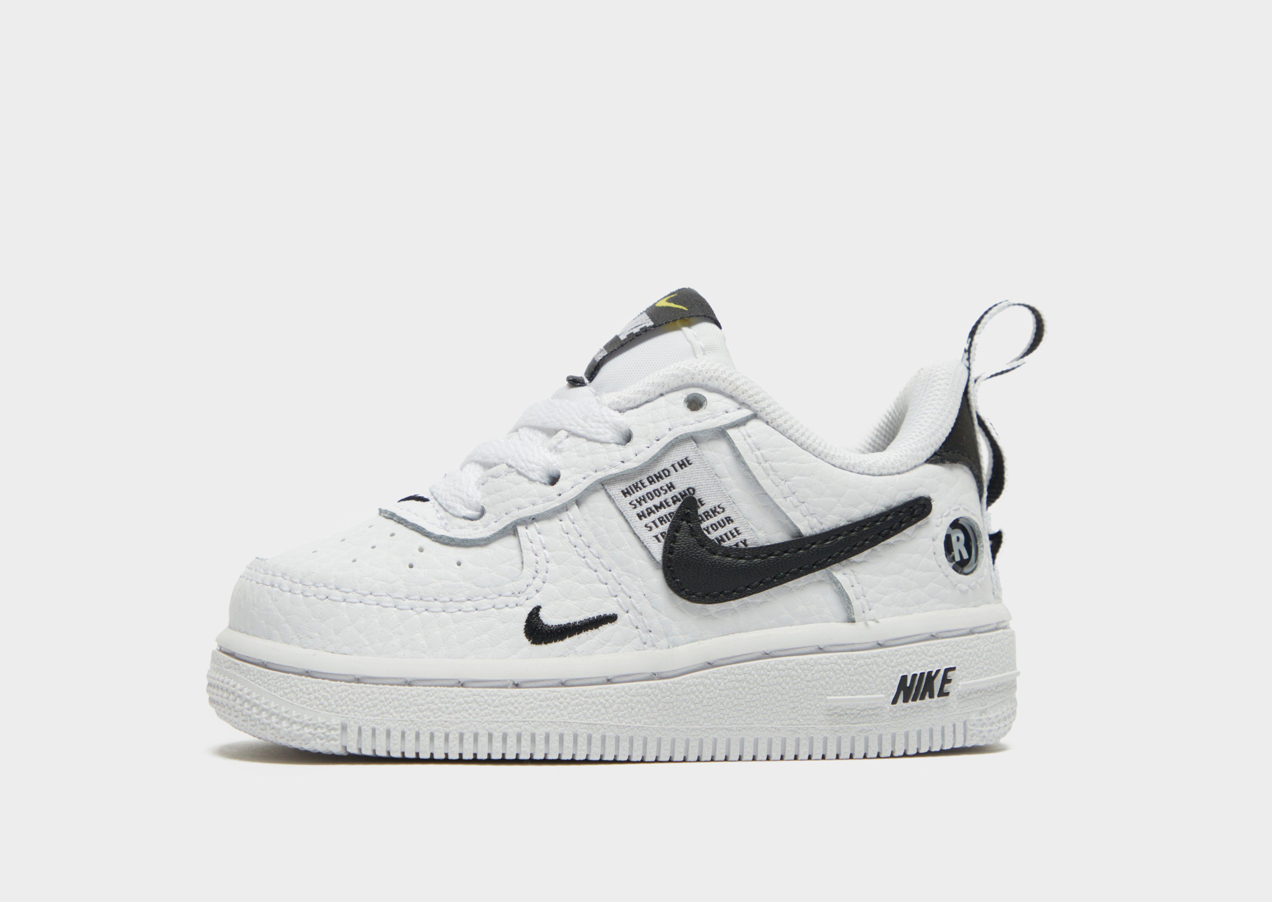 Nike Air Force 1 LV8 Utility Kids' Shoes, White/Black, 6.5