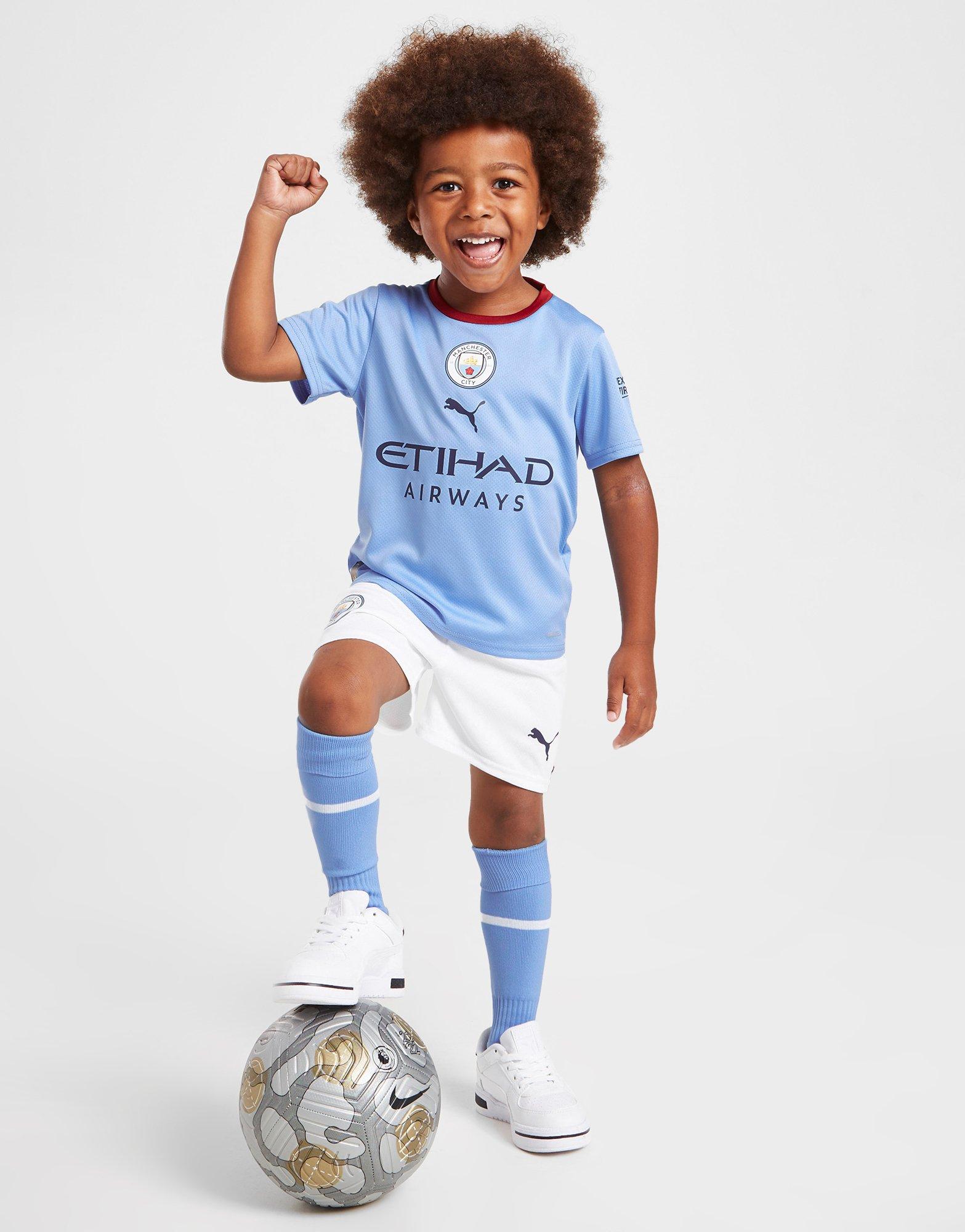 gek dividend bezoeker Blue Puma Manchester City FC 2022/23 Home Kit Children - JD Sports Ireland
