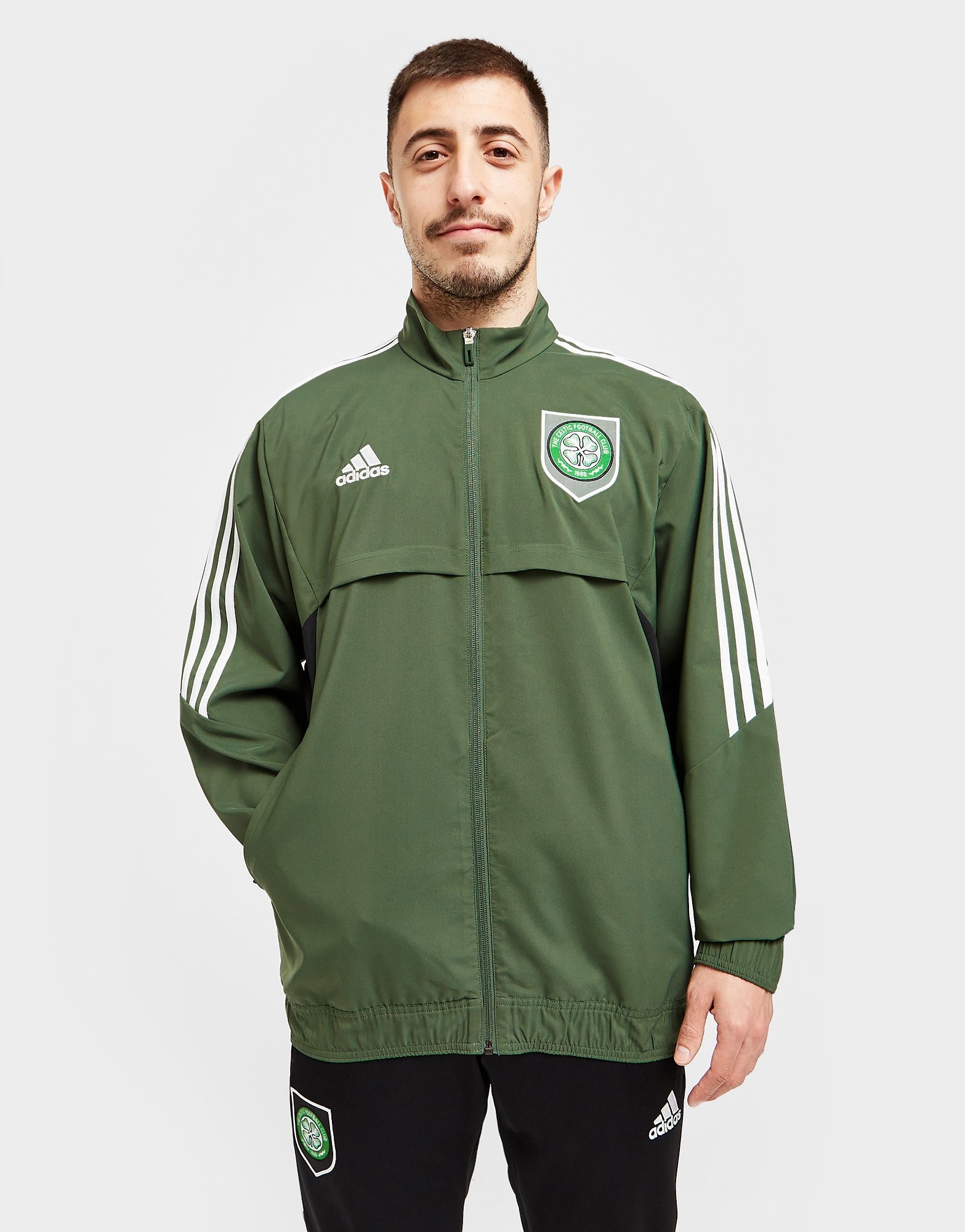 Green adidas Celtic FC Presentation Jacket | JD Sports UK