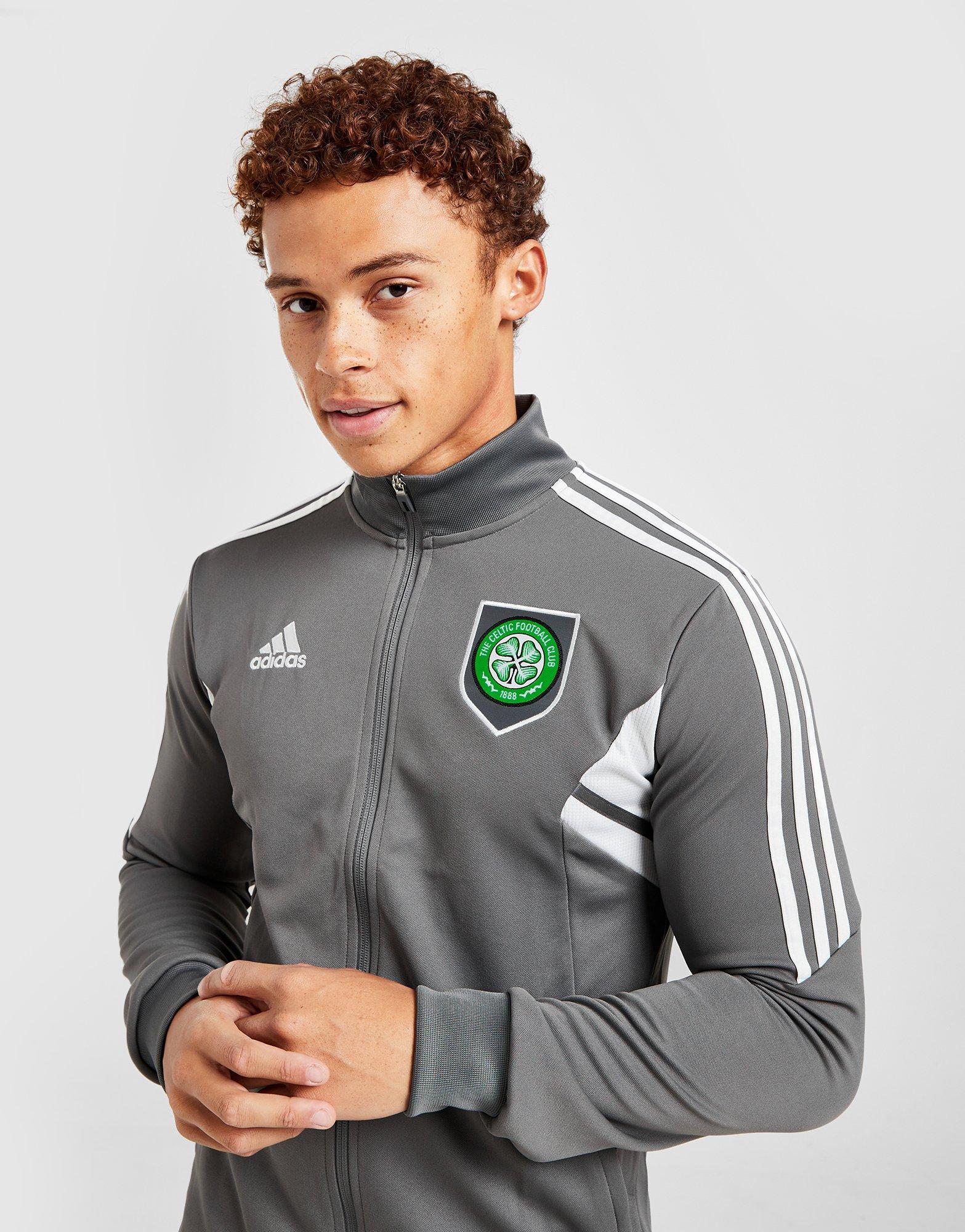 adidas Celtic FC Track Jacket - Grey - Mens, HY0305