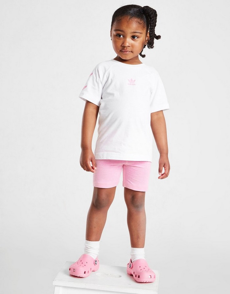 adidas Originals Girls' Trefoil T-Shirt/Cycle Shorts Set Infant