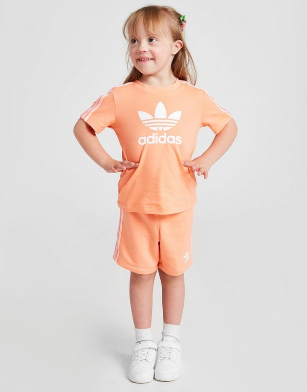 Telegraaf Maak plaats Kritiek Orange adidas Originals Girls' Tri Stripe T-Shirt/Shorts Set Infant | JD  Sports Global