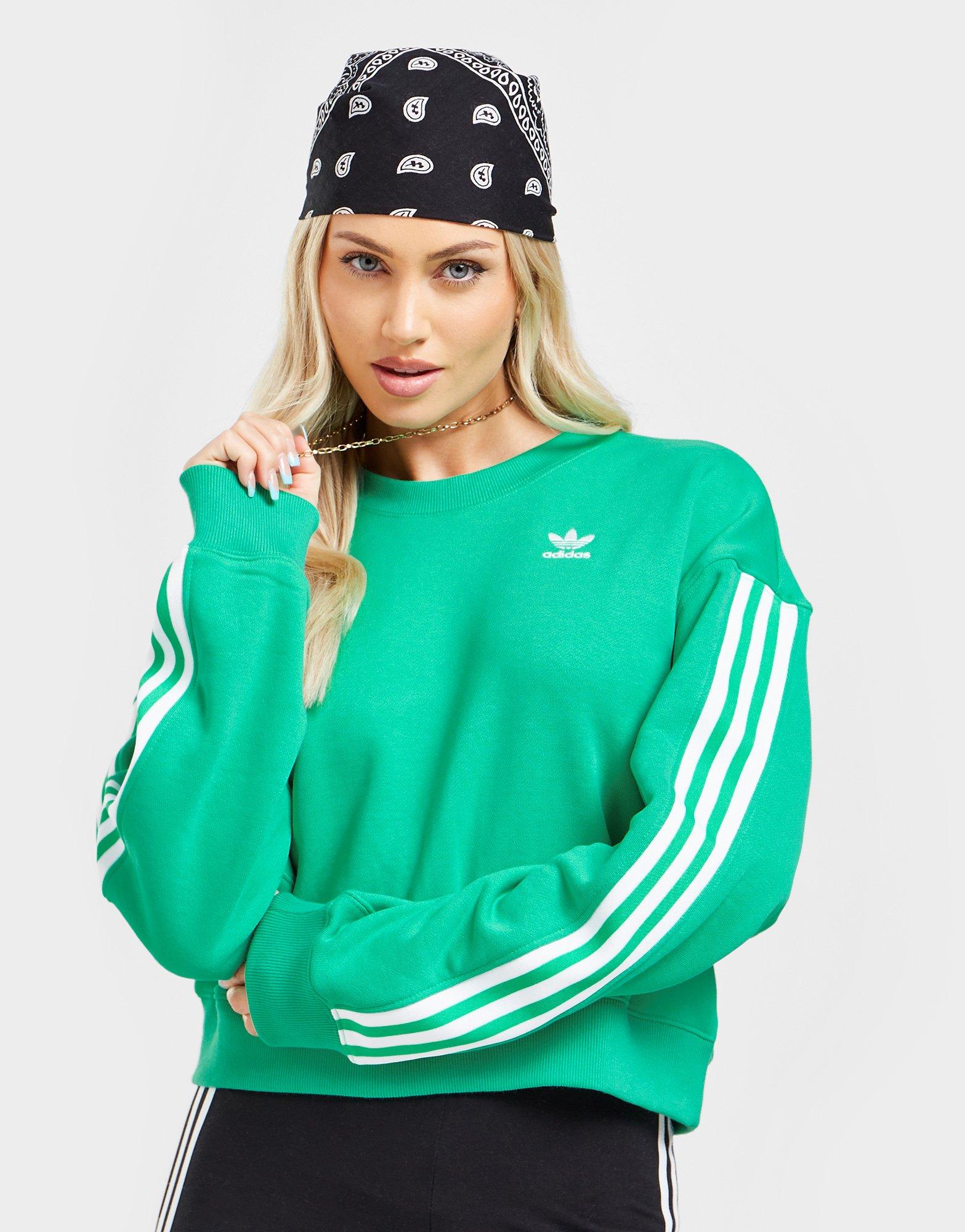 adidas Originals 3-Stripes Crop Crew Sweatshirt