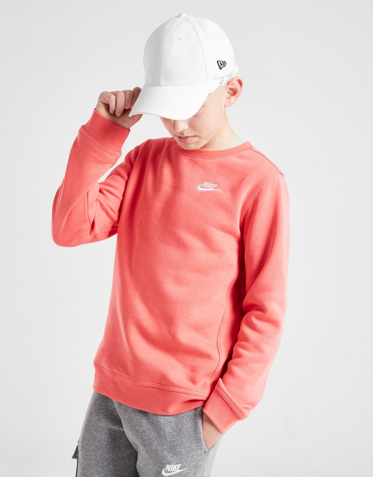 Acheter Blanc Nike Sportswear Club Fleece Crew Sweatshirt Junior
