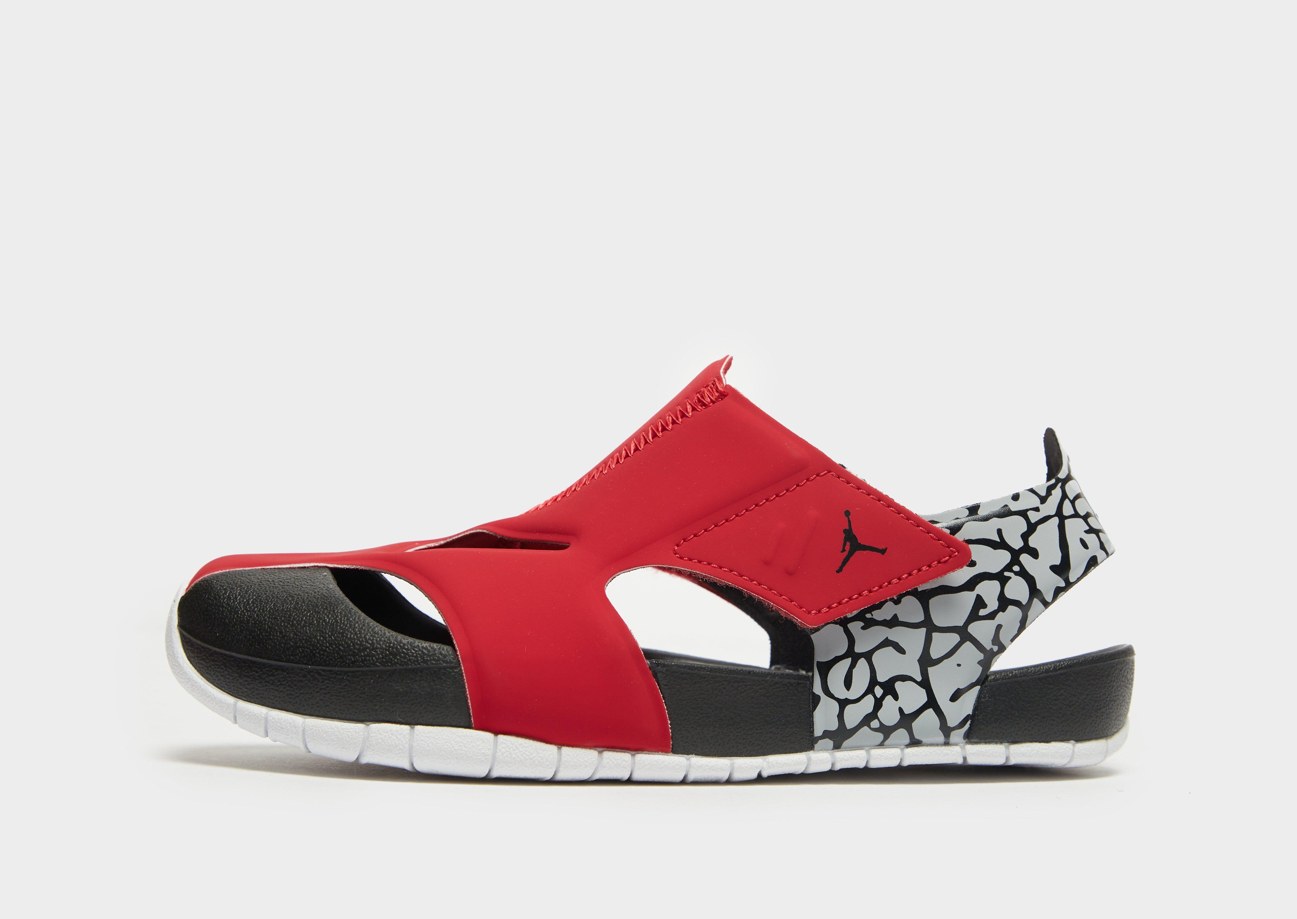 Red jordan sandals new arrivals