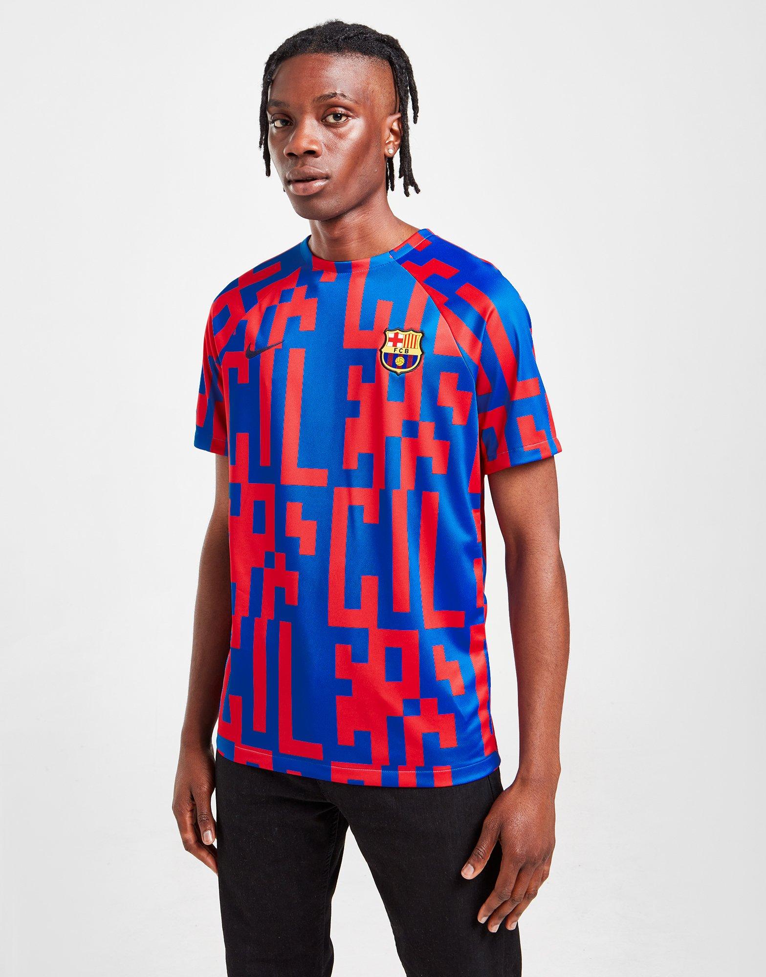 recursos humanos Principiante Barrio Nike camiseta prepartido FC Barcelona en Azul | JD Sports España