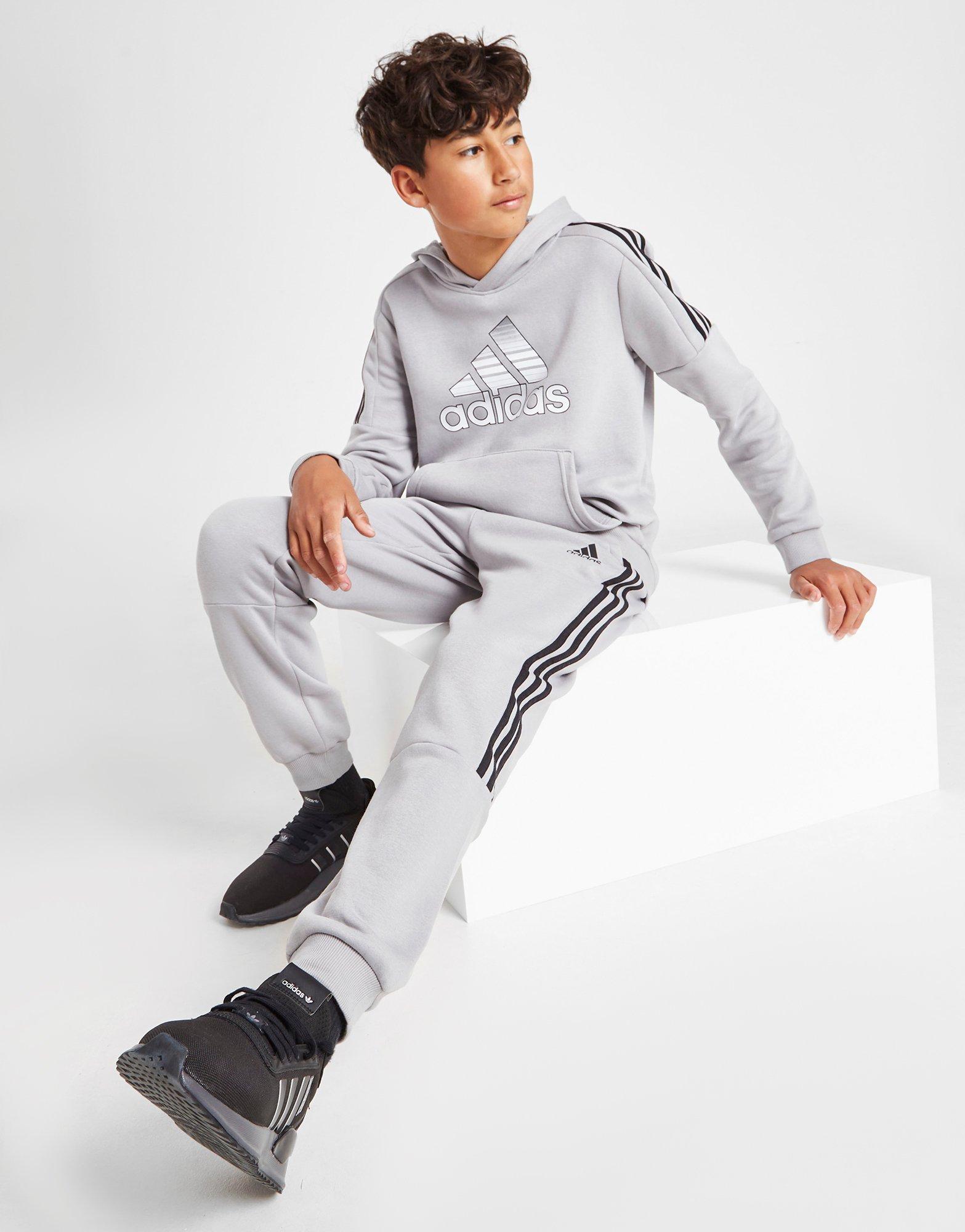 grey adidas joggers junior