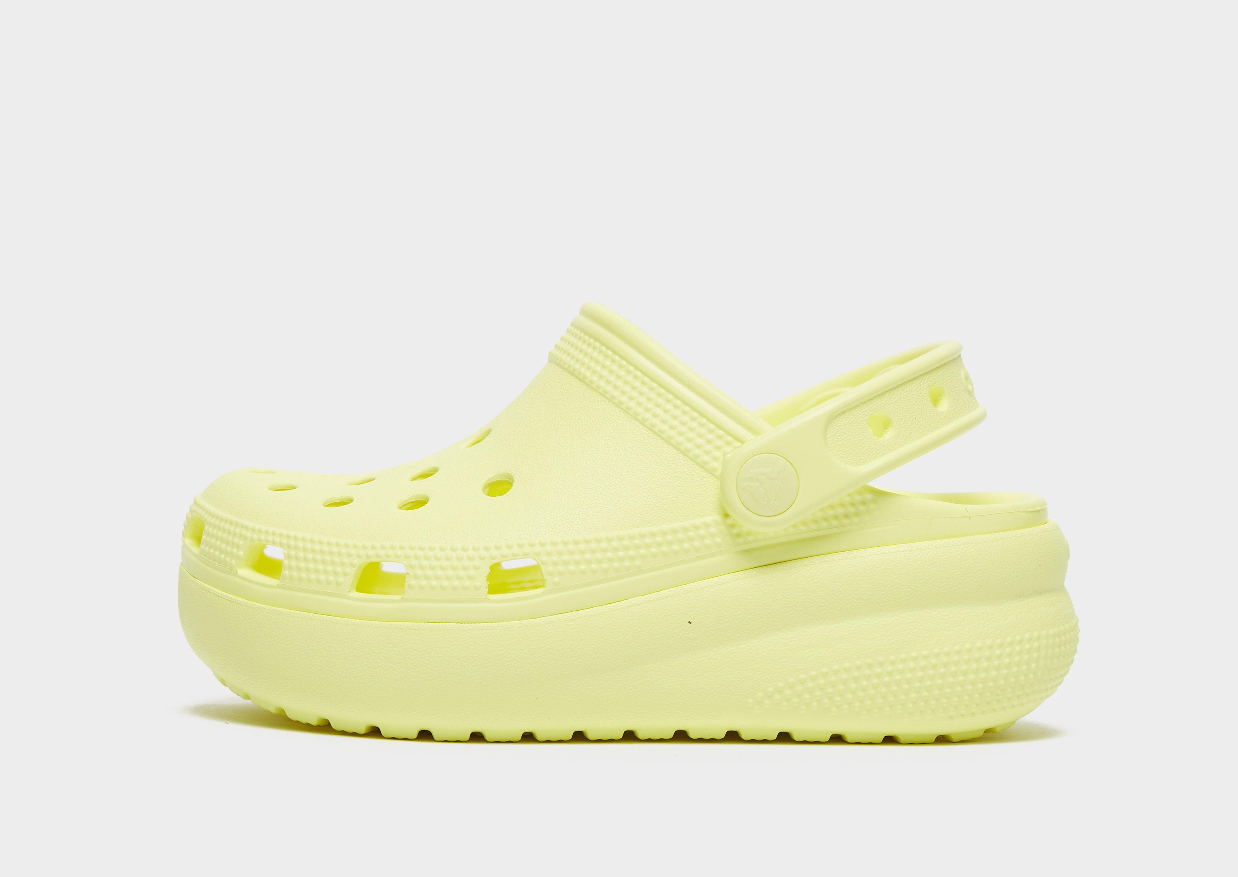 yellow high top crocs