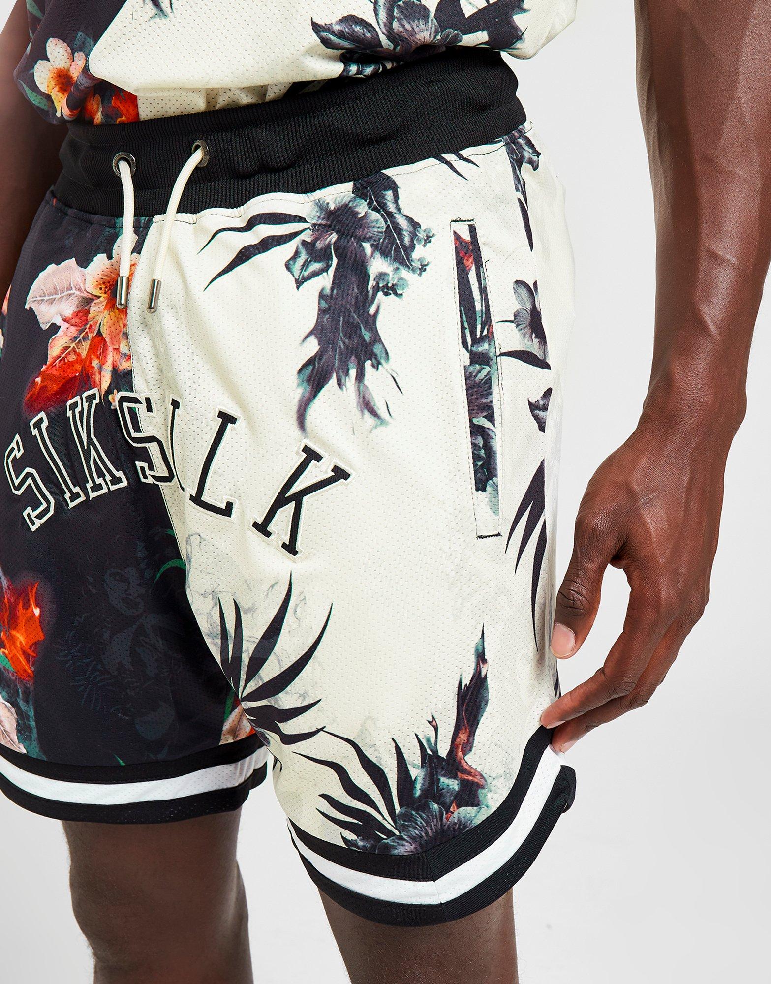 SikSilk Retro Fire Basketball Shorts