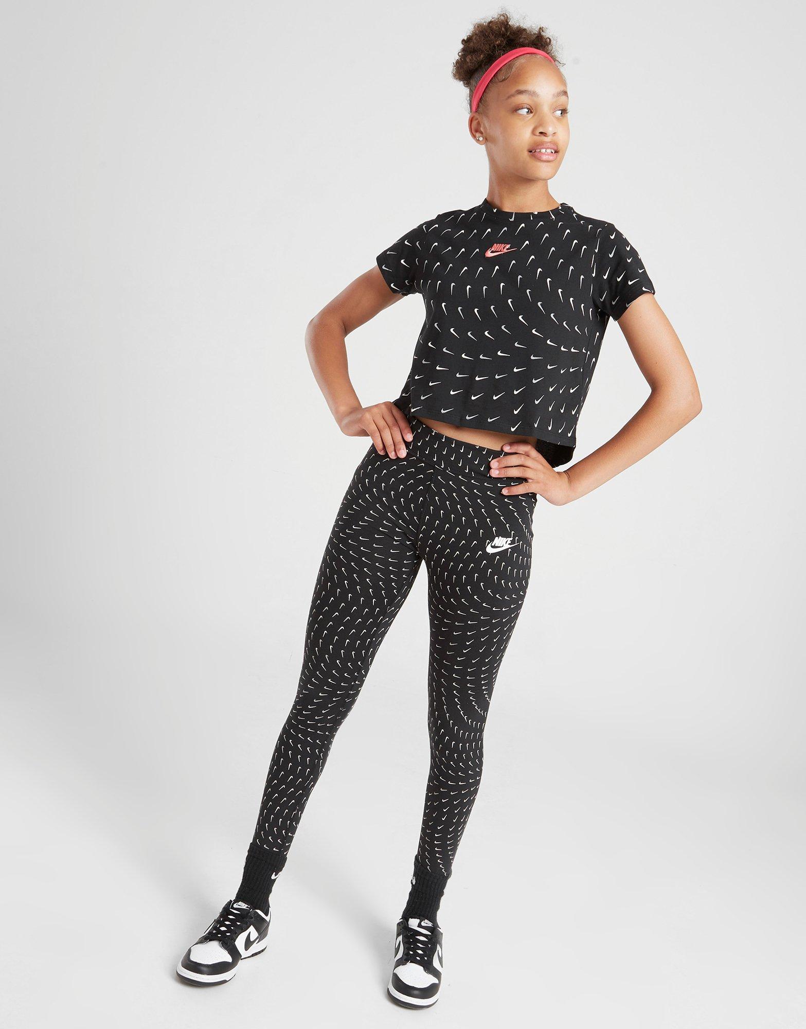 Nike Girls' Sportswear Essential Swoosh Leggings Junior