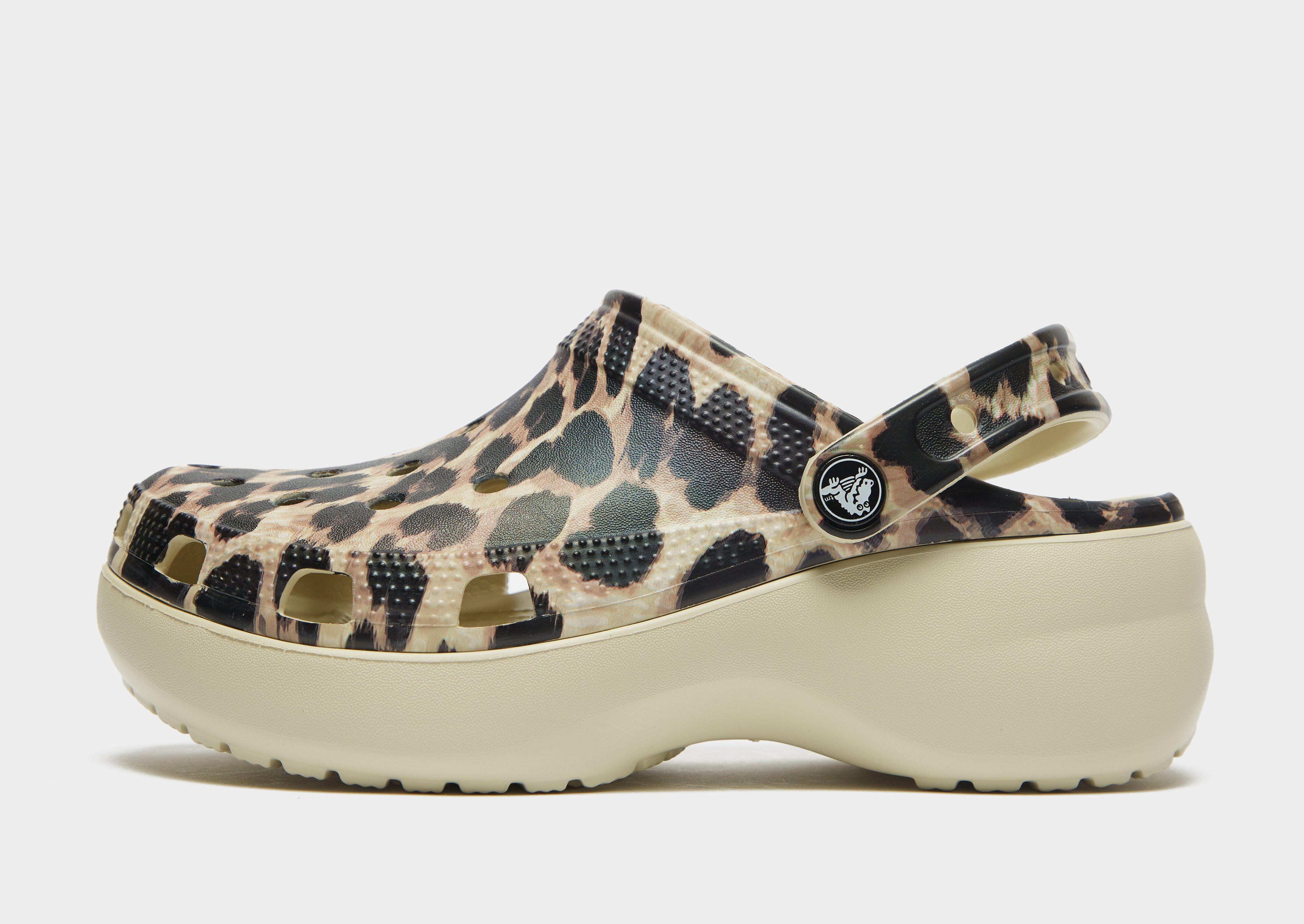 cheetah platform crocs