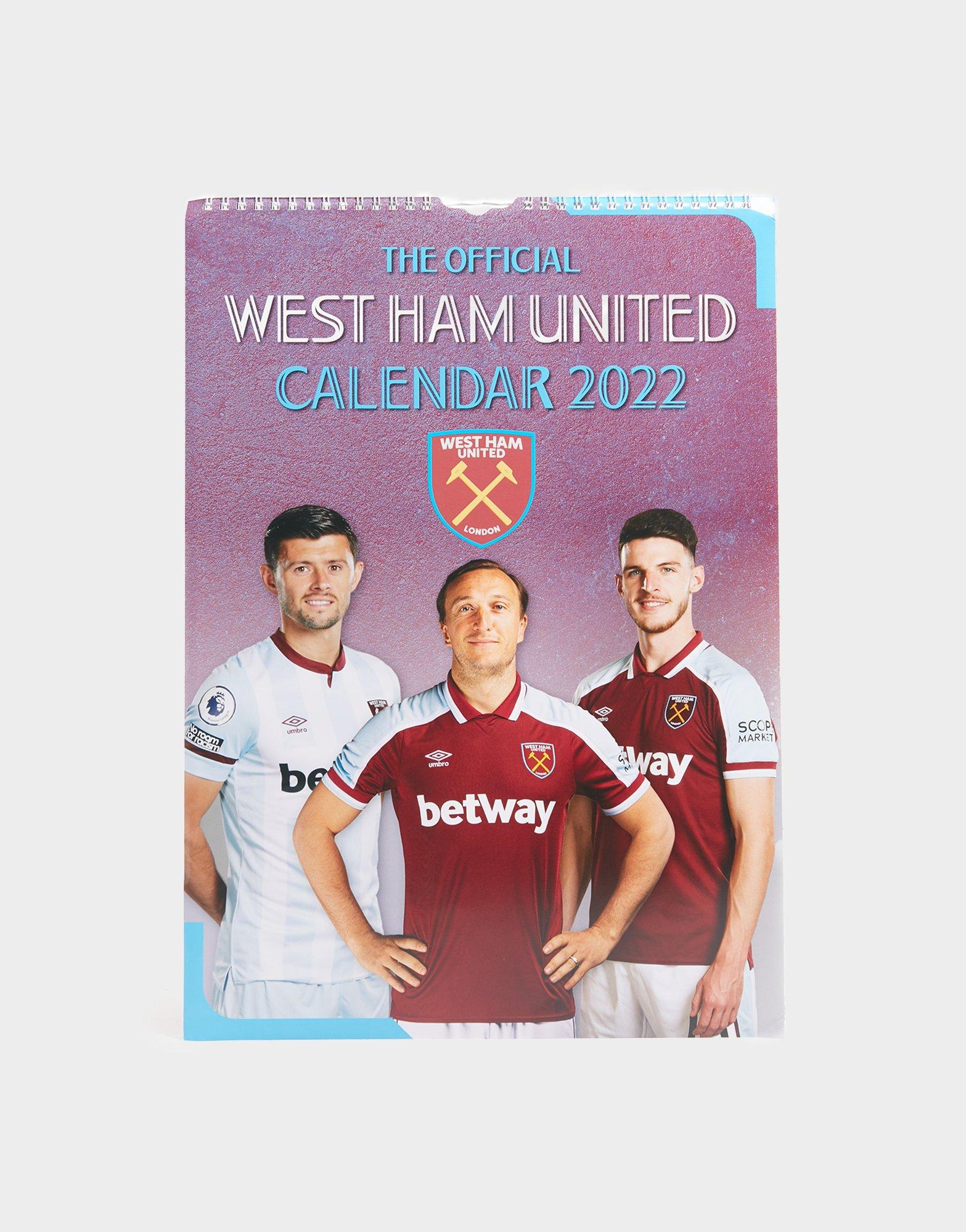 Purple Official Team West Ham United Fc 2022 Calendar | Jd Sports