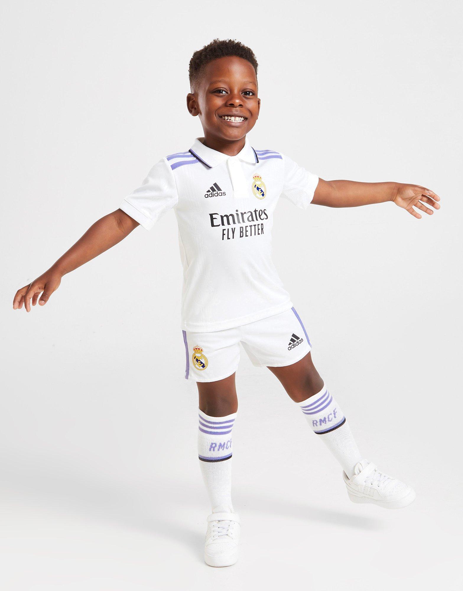 En lo que respecta a las personas sistema aves de corral Compra adidas conjunto primera equipación Real Madrid 22/23 infantil en  Blanco