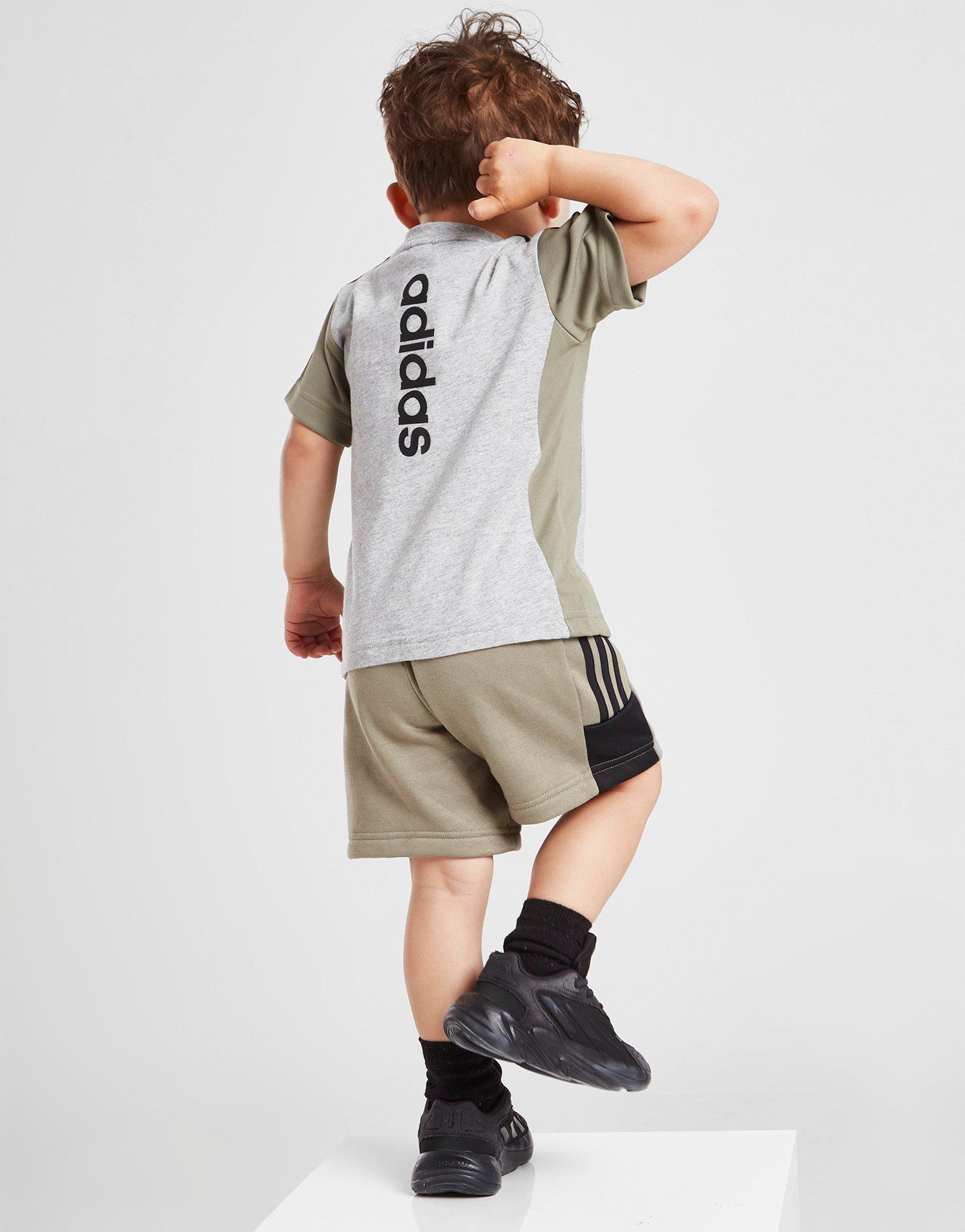 adidas Mix Fabric T-Shirt/Shorts Set Infant