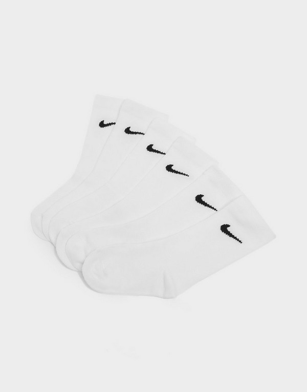 White Nike 6 Pack Crew Socks Children - JD Sports Global